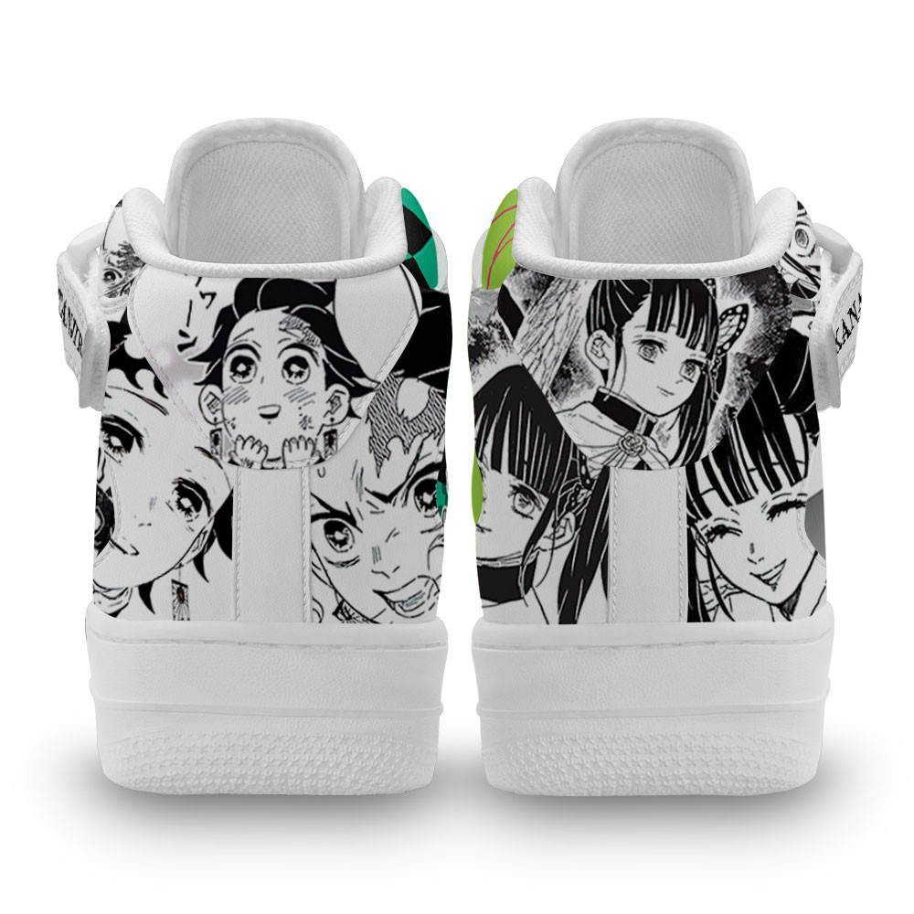Tanjiro Kanao Sneakers Air Mid Demon Slayer Anime Shoes Mix Manga