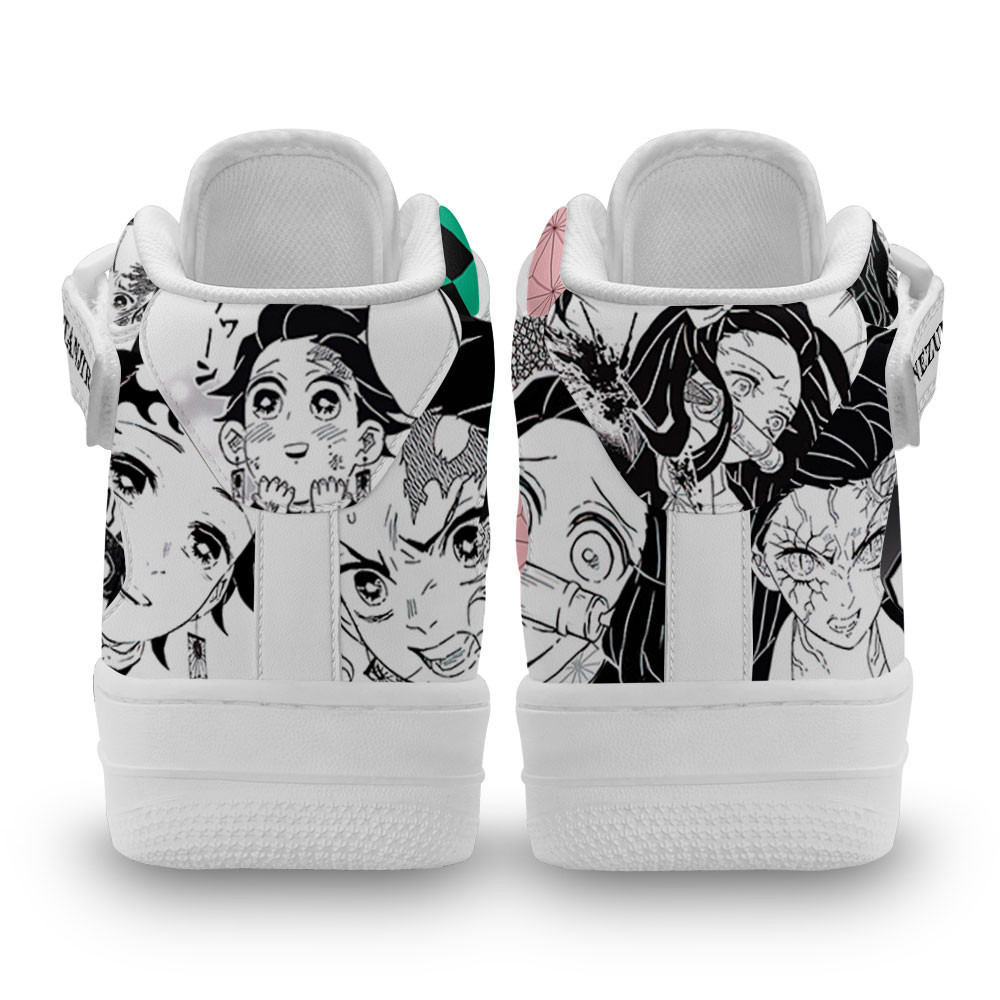 Tanjiro Nezuko Sneakers Air Mid Demon Slayer Anime Shoes Mix Manga