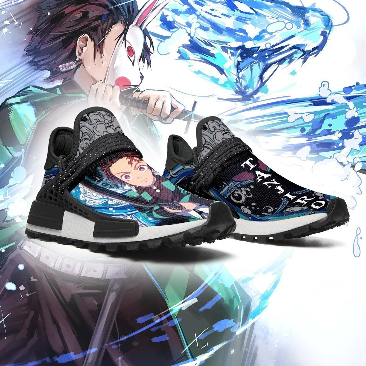 Tanjiro NMD Shoes Water Breathing Demon Slayer Anime Sneakers, NMD Shoes