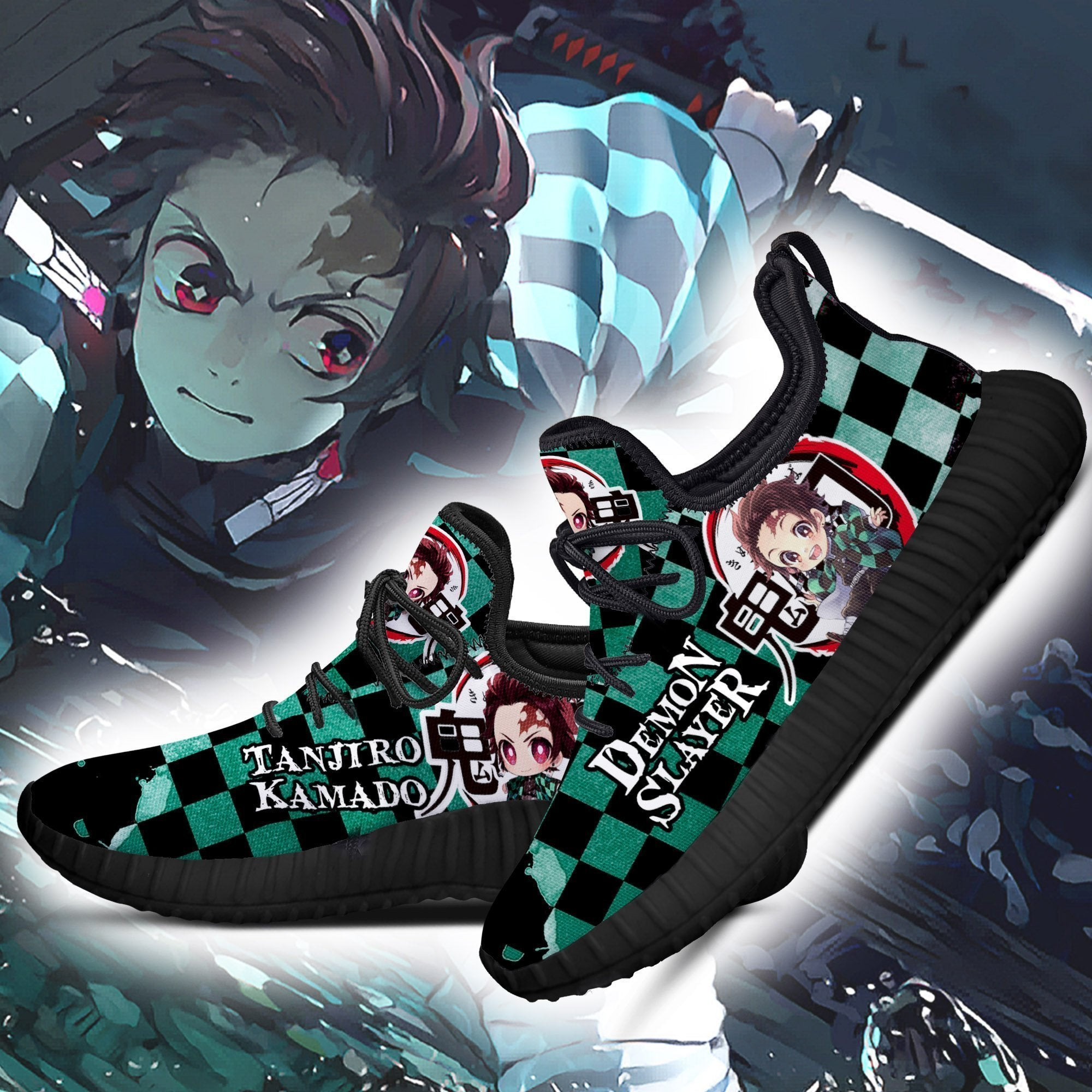 Tanjiro Reze Shoes Custom Uniform Demon Slayer Anime Sneakers