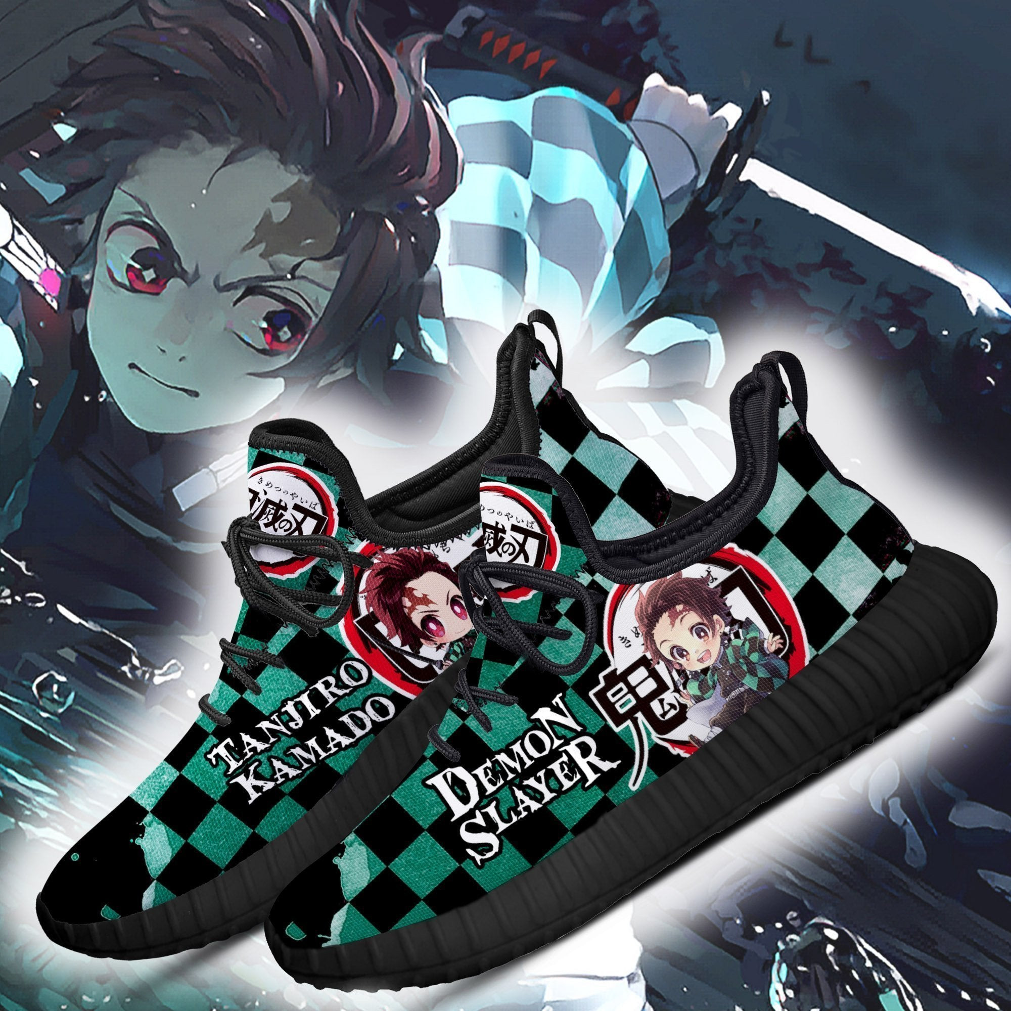 Tanjiro Reze Shoes Custom Uniform Demon Slayer Anime Sneakers
