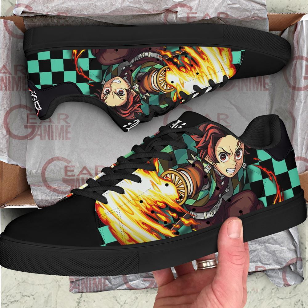 Tanjiro Sun Breathing Skate Shoes Custom Demon Slayer Anime Shoes