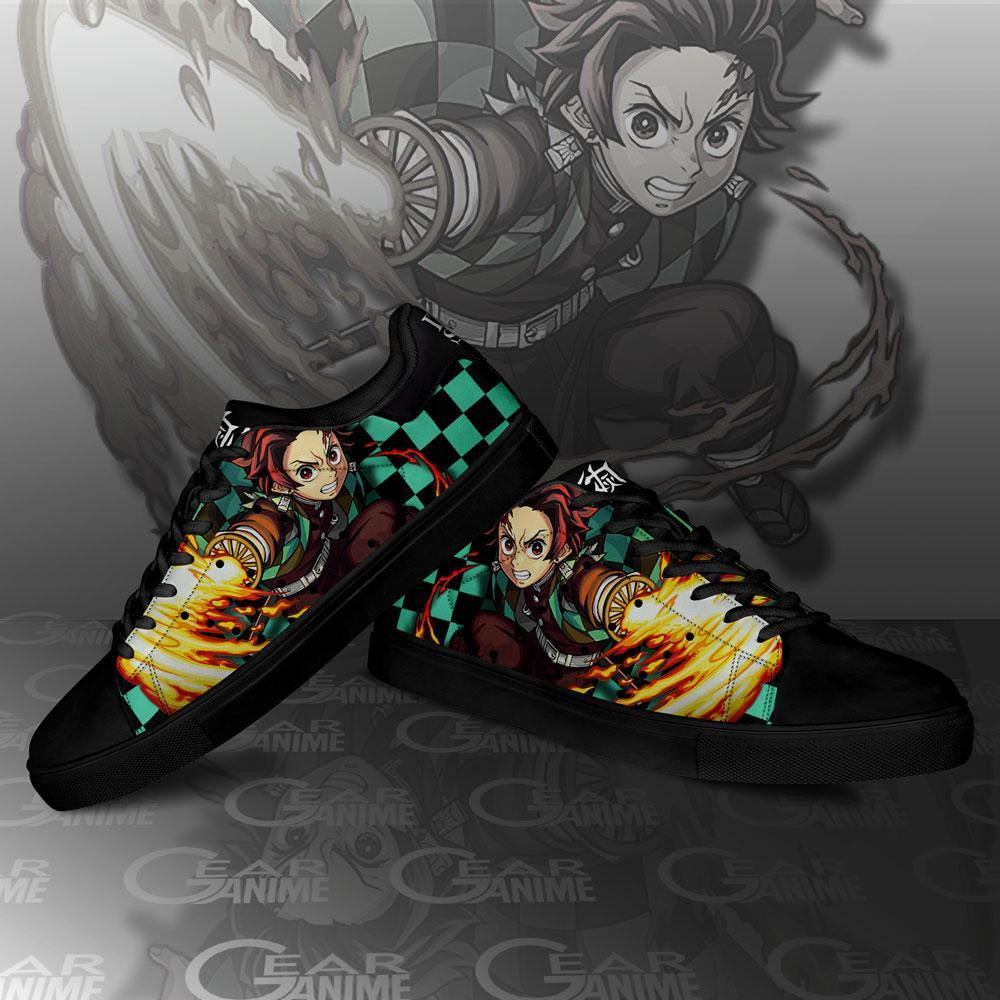 Tanjiro Sun Breathing Skate Shoes Custom Demon Slayer Anime Shoes
