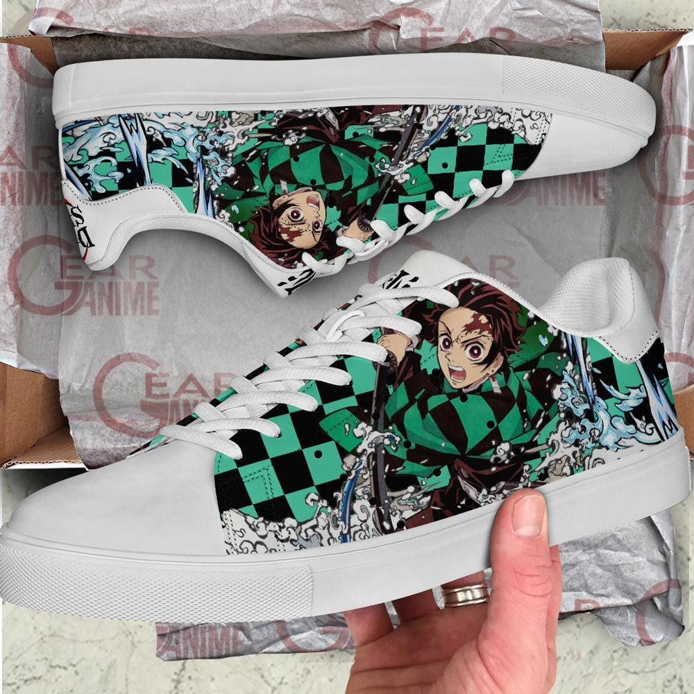 Tanjiro Water Breathing Skate Shoes Custom Anime Demon Slayer Shoes