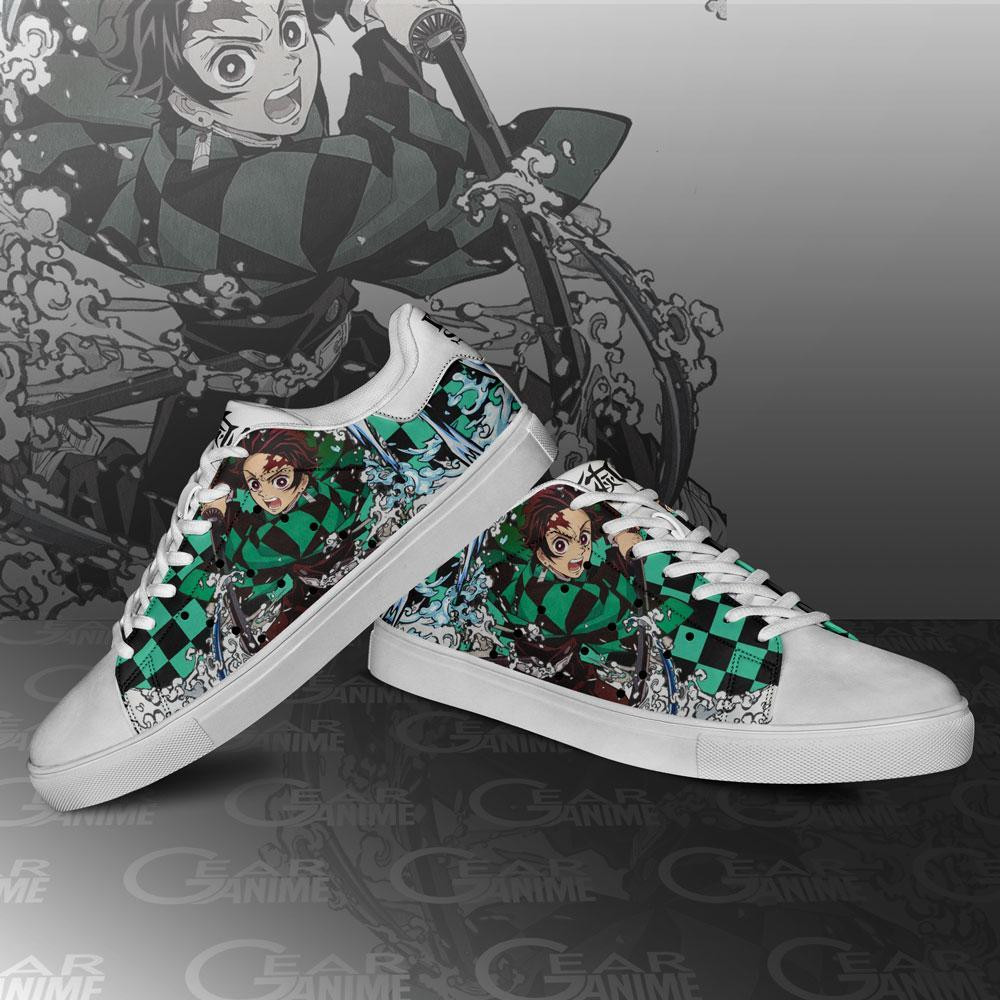 Tanjiro Water Breathing Skate Shoes Custom Anime Demon Slayer Shoes