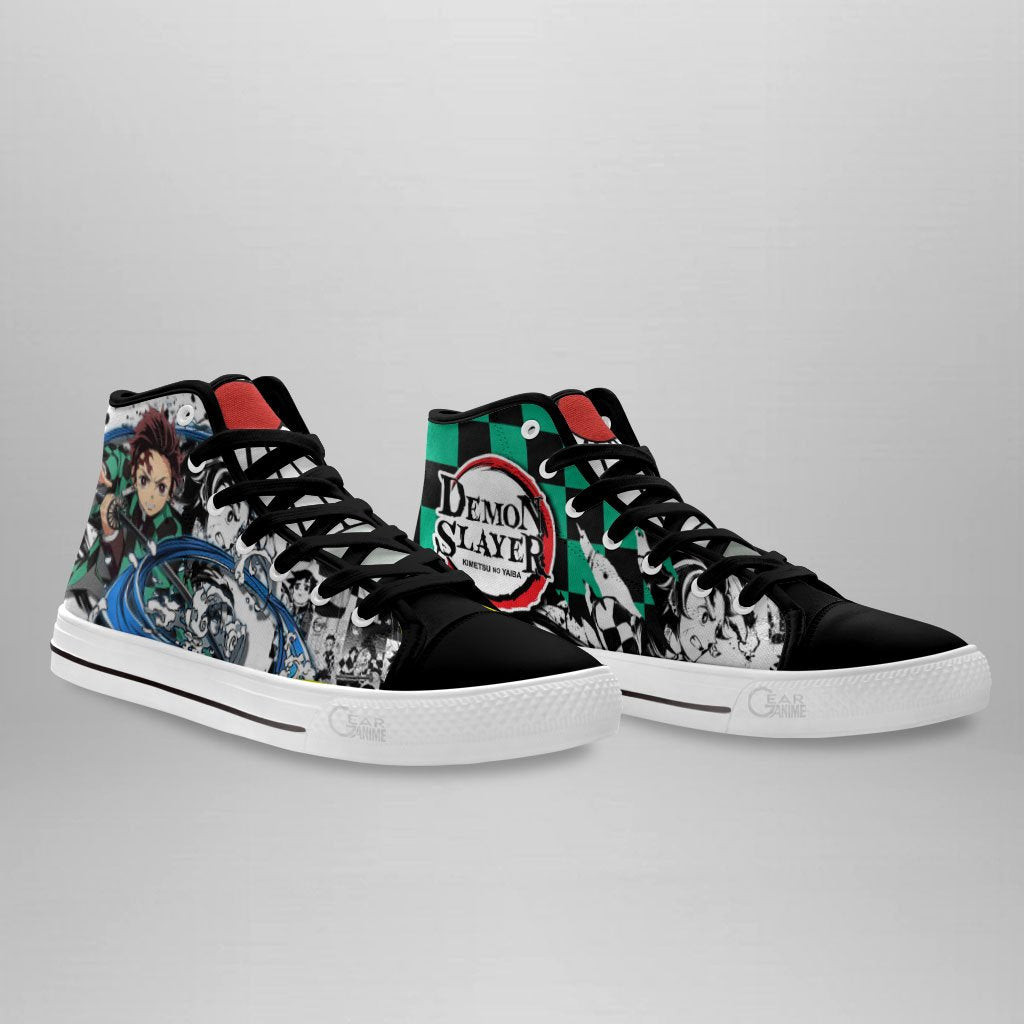 Tanjiro Water High Top Shoes Custom Anime Demon Slayer Sneakers
