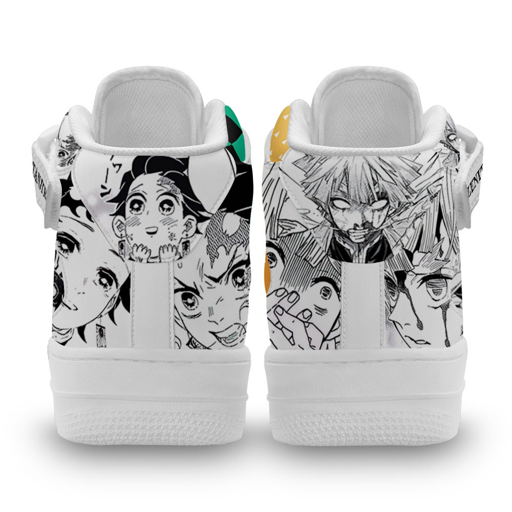 Tanjiro Zenitsu Sneakers Air Mid Demon Slayer Anime Shoes Mix Manga
