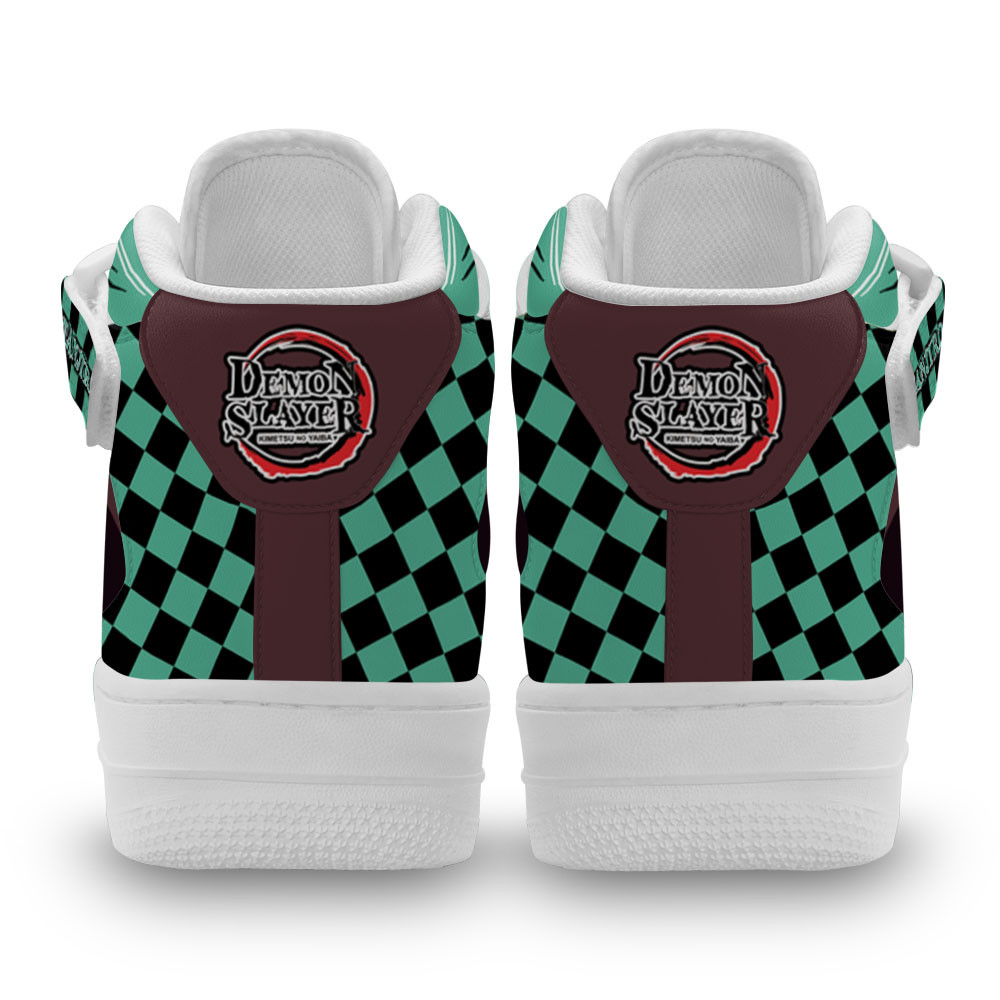Tanjiro’s Bloodied Rage Sneakers Air Mid Custom Demon Slayer Anime Shoes