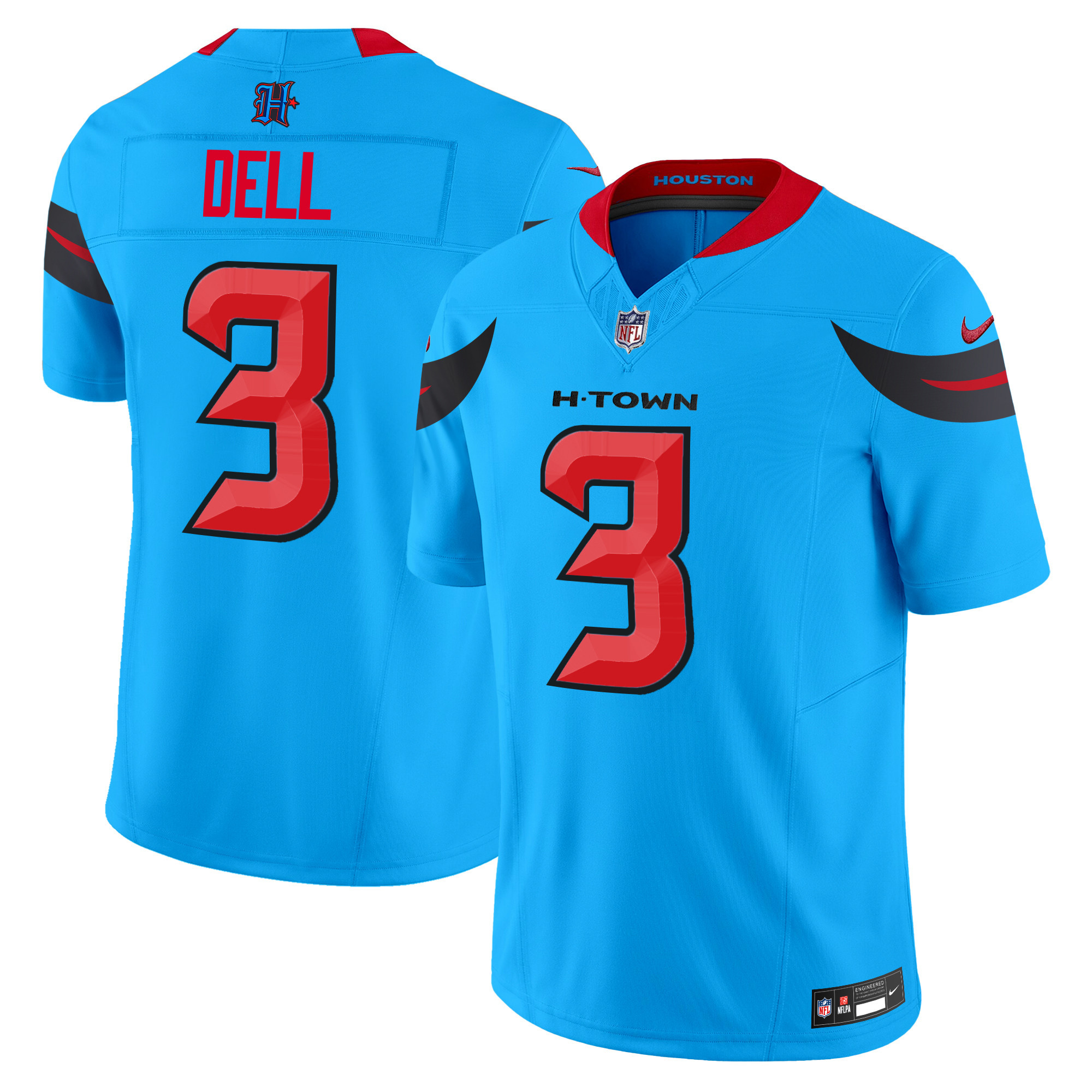 Tank Dell Men's Houston Texans 2024 Vapor Limited Blue Jersey - All Stitched 