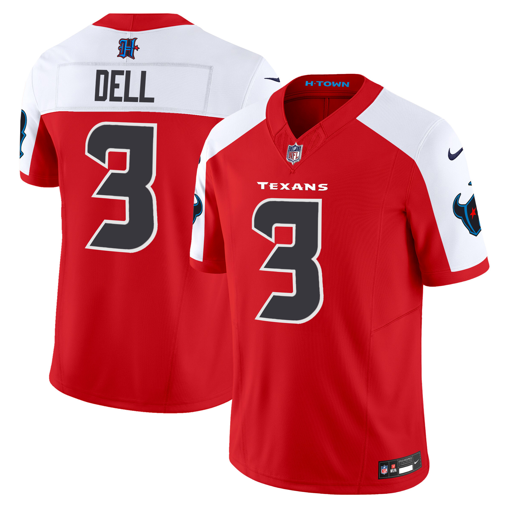 Tank Dell Men's Houston Texans 2024 Vapor Limited Red Alternate Jersey - All Stitched 