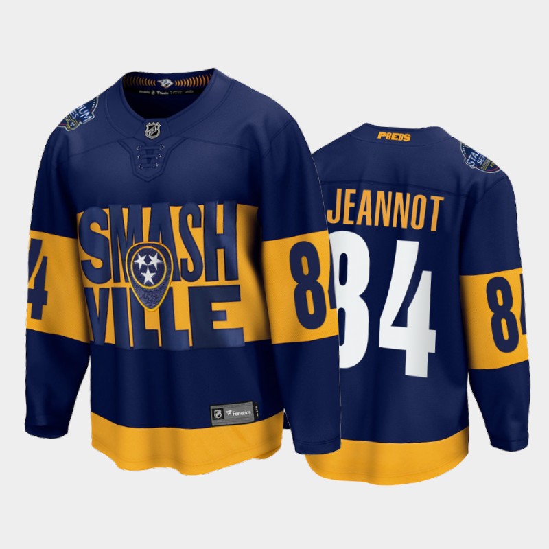 Tanner Jeannot Nashville Predators 2022 Stadium Series Navy Fanatics Jersey