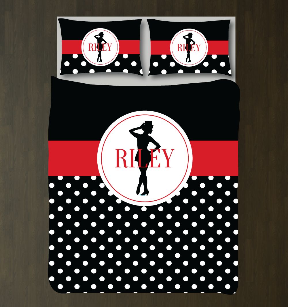 Tap Dance With Polka Dots Customized Duvet Cover Bedding Set