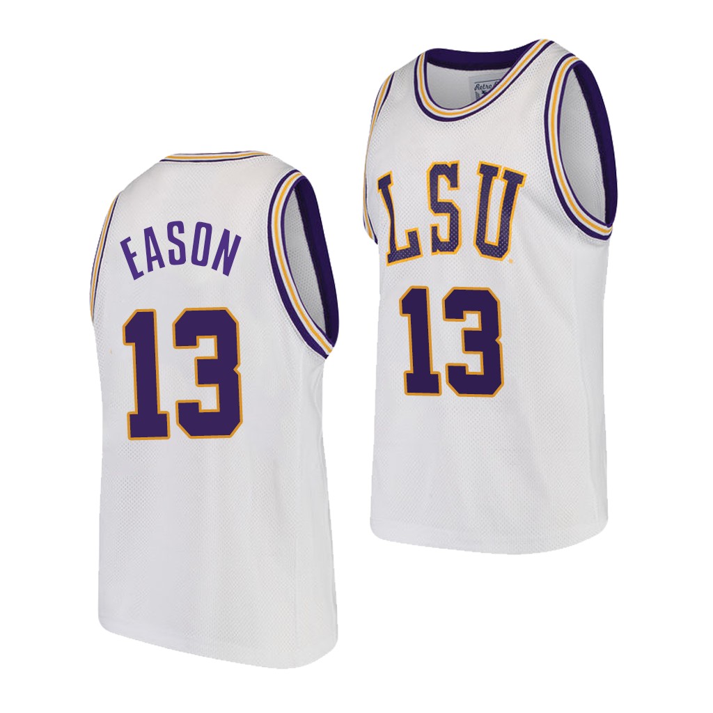 Tari Eason #13 LSU Tigers College 2021 transfer White Jersey