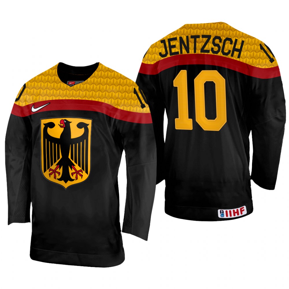 Taro Jentzsch Germany Black Away Jersey 2022 IIHF World Championship
