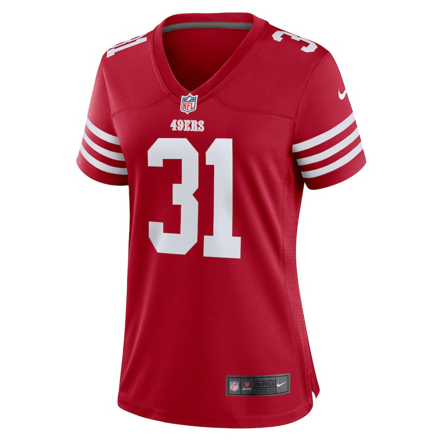 Tashaun Gipson Sr. 31 San Francisco 49ers Women’s Home Game Player Stitched Jersey – Scarlet