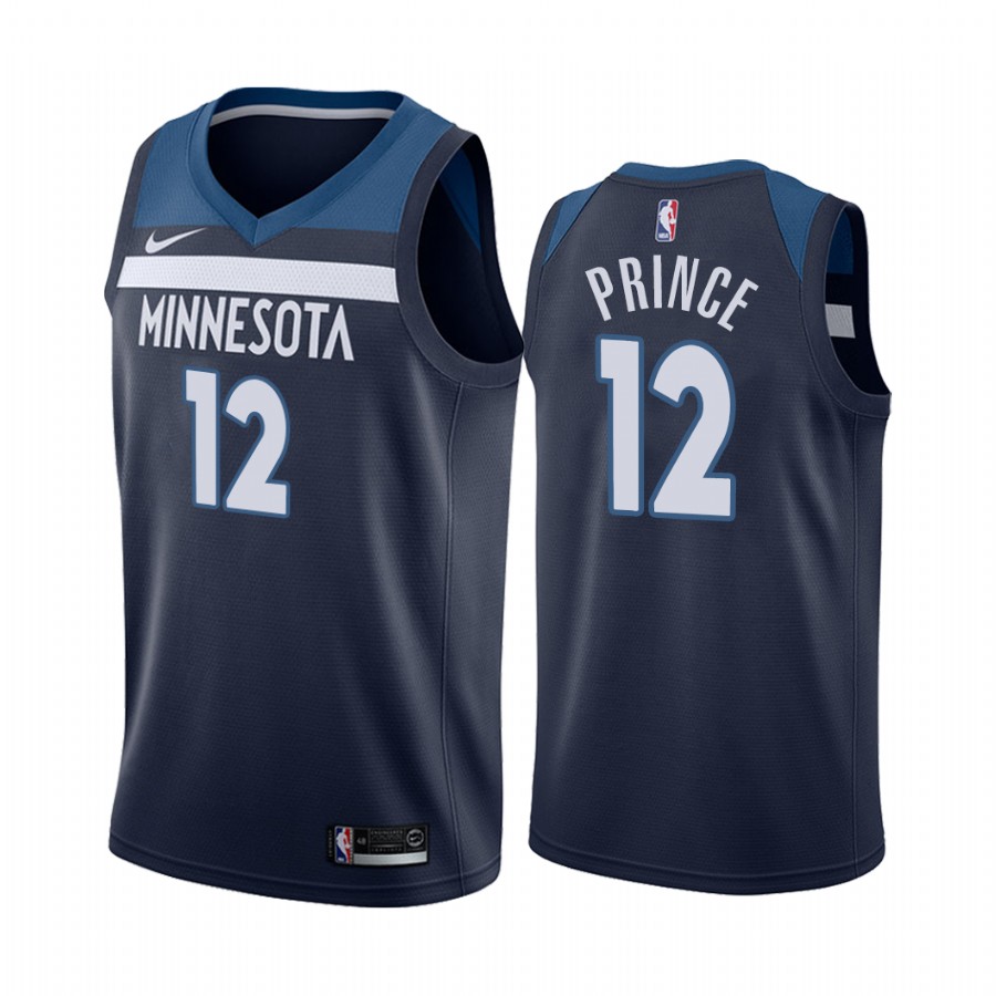 Taurean Prince Minnesota Timberwolves Navy Icon Edition #12 Jersey 2021 Trade