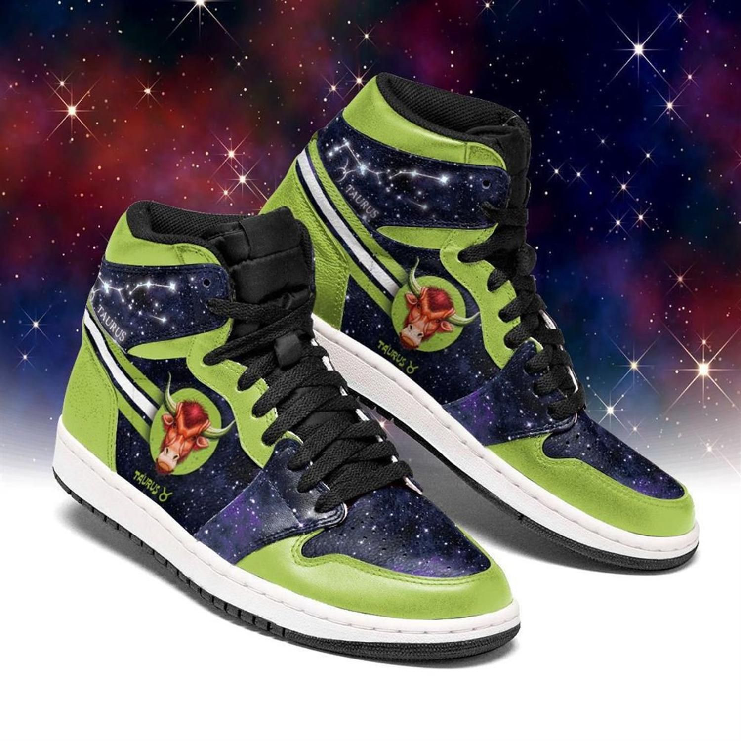 Taurus Zodiac High Top Air Jordan Sneaker, Air Jordan Hightop