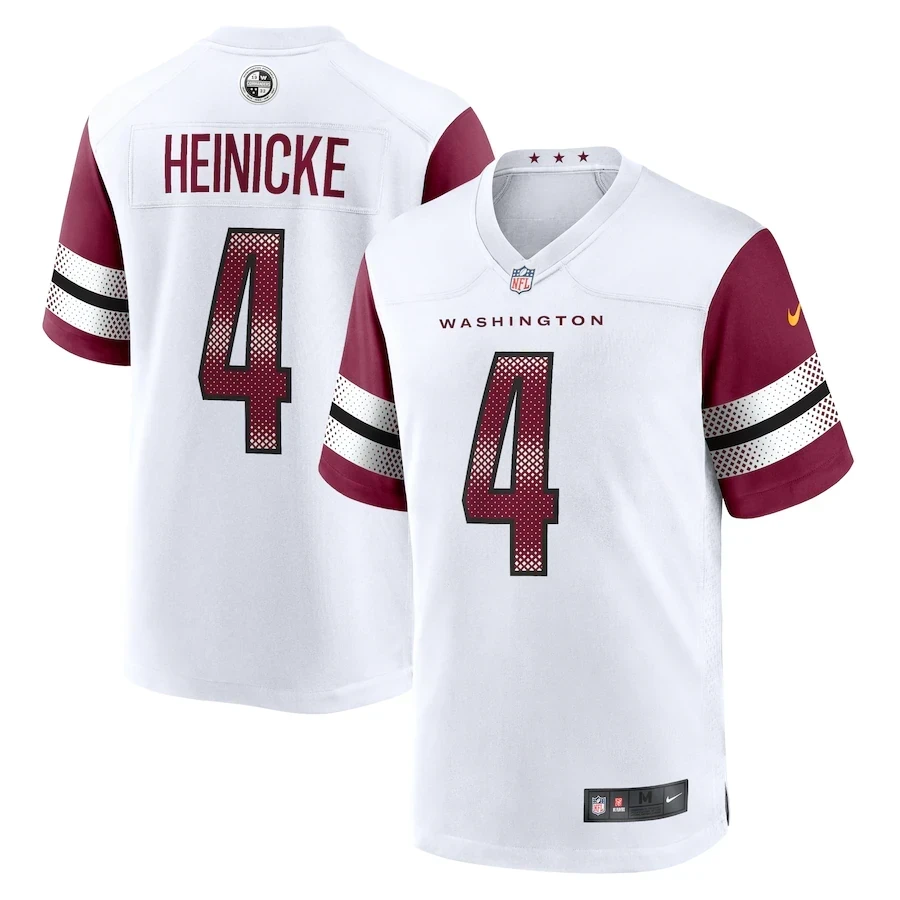 Taylor Heinicke Washington Commanders White Game White Jersey - All Stitched 