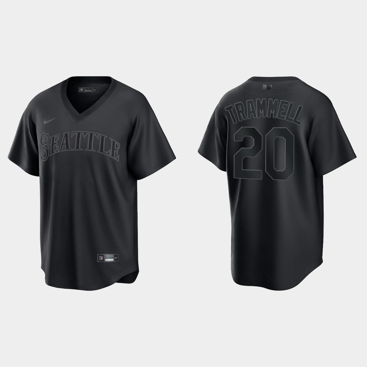 Taylor Trammell Seattle Mariners Pitch Black Fashion Jersey – Black