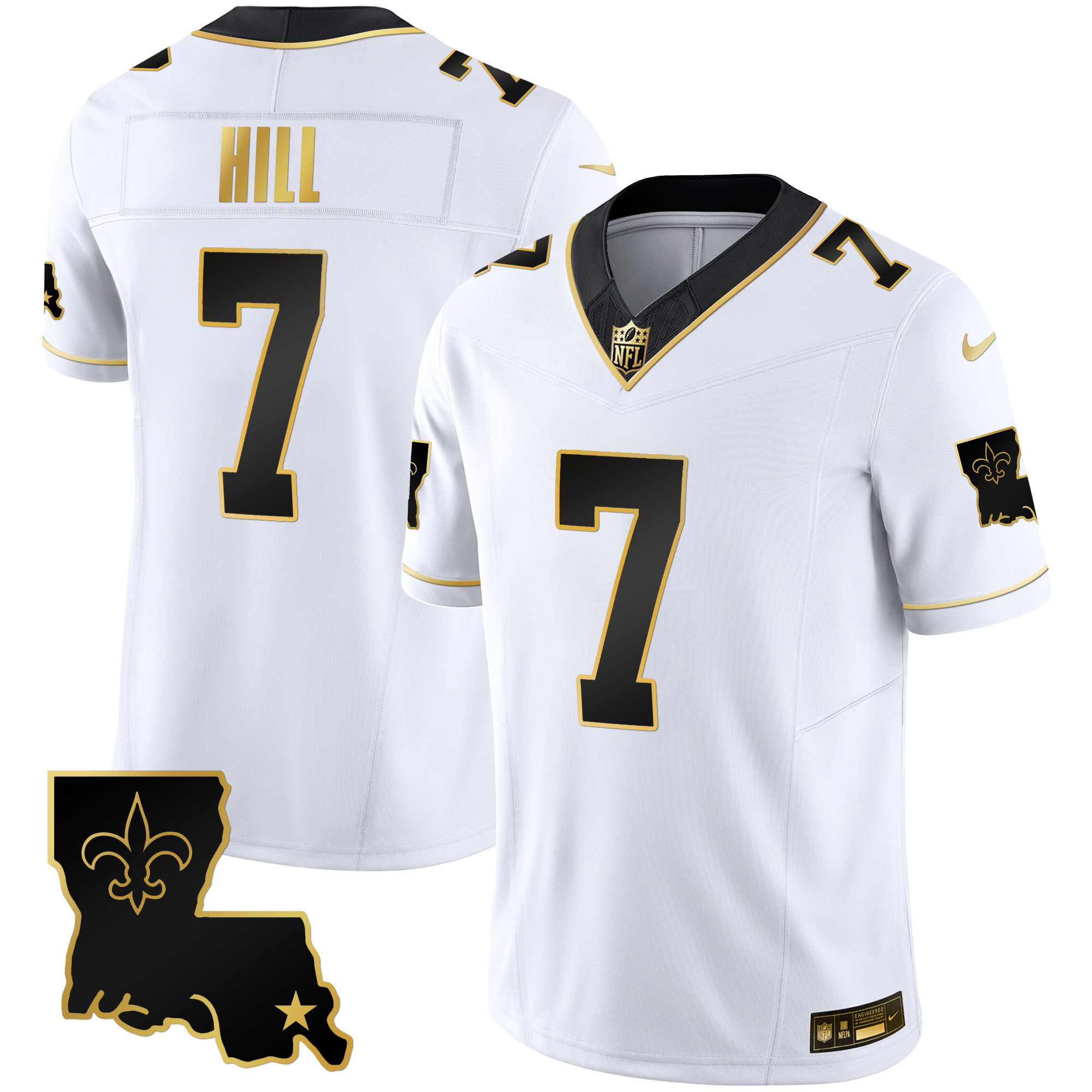 Taysom Hill Men's New Orleans Saints 1987 Legacy Gold Vapor White Gold Jersey - All Stitched 