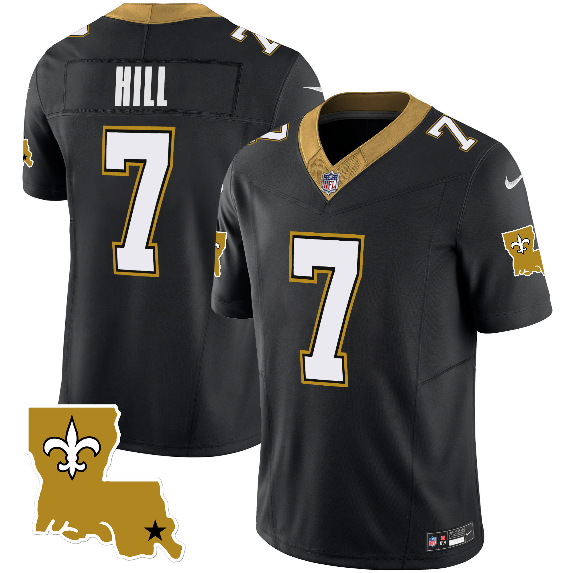 Taysom Hill Men's New Orleans Saints 1987 Legacy Vapor Black Jersey - All Stitched 