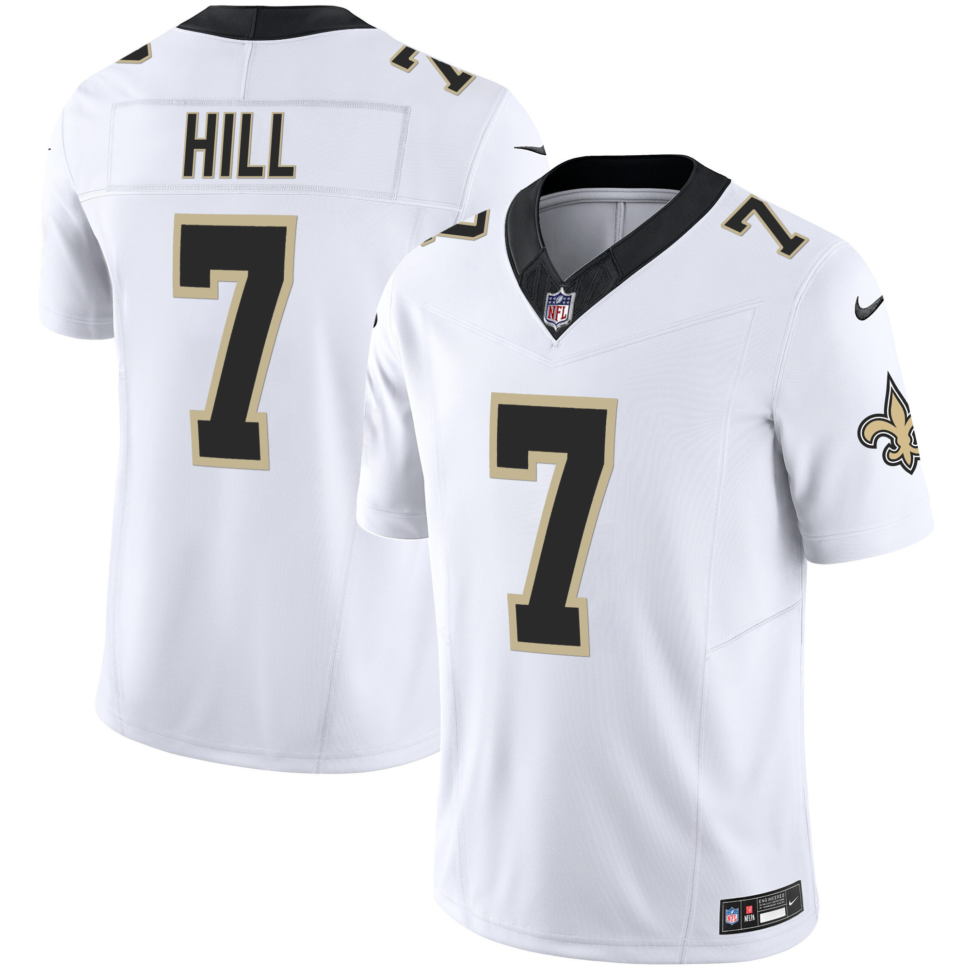 Taysom Hill Men's New Orleans Saints Vapor Limited White Jersey - All Stitched 