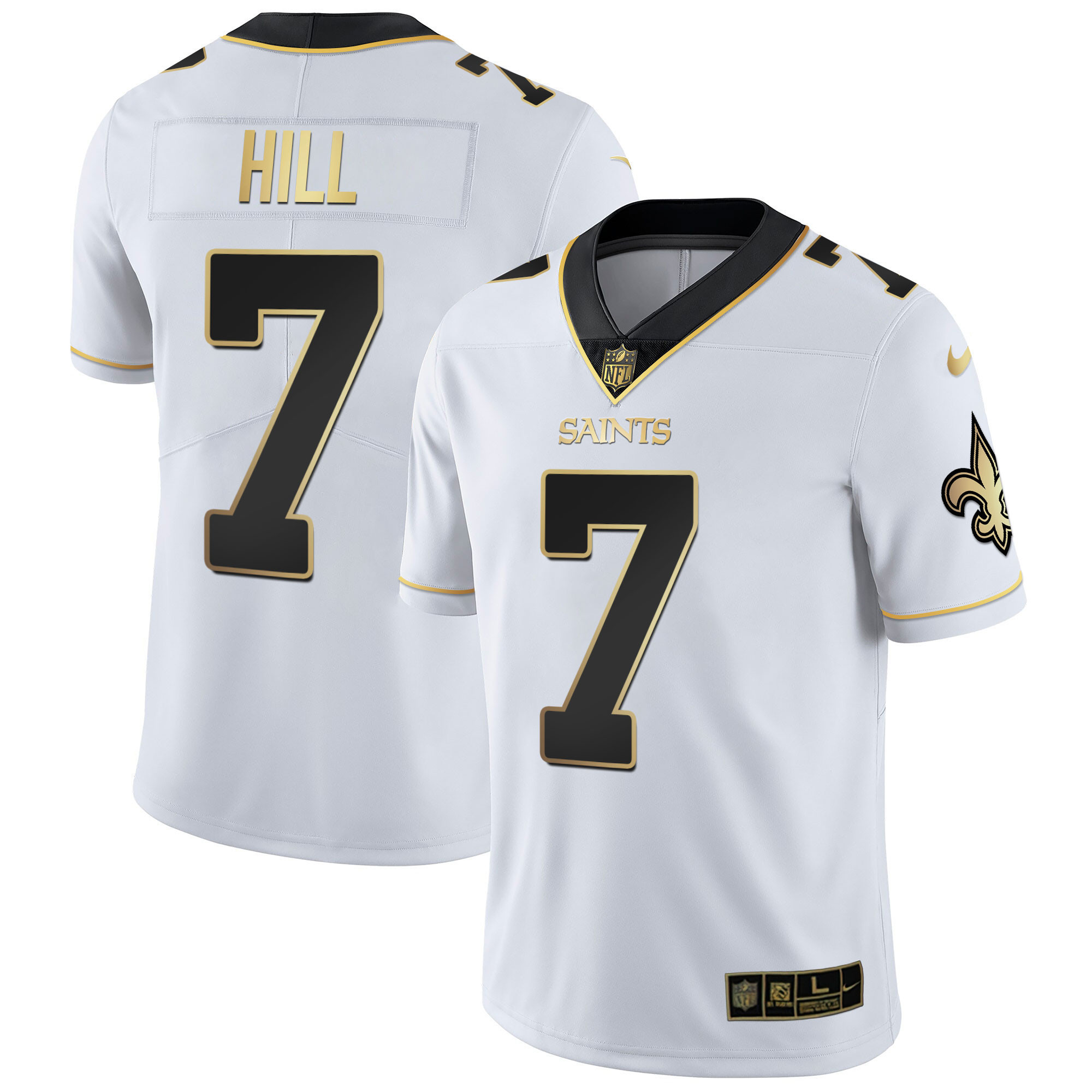 Taysom Hill New Orleans Saints Vapor Untouchable White Gold Limited Player Jersey - All Stitched 