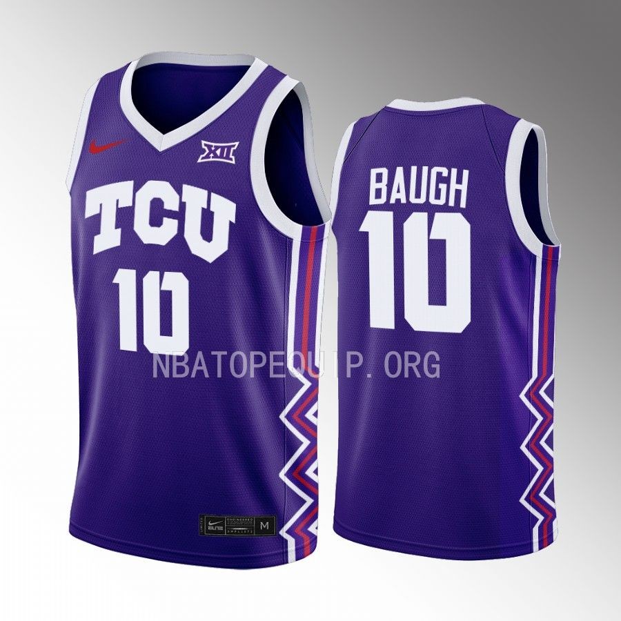 TCU Horned Frogs Damion Baugh Jersey 2022-23 Away Purple Uniform