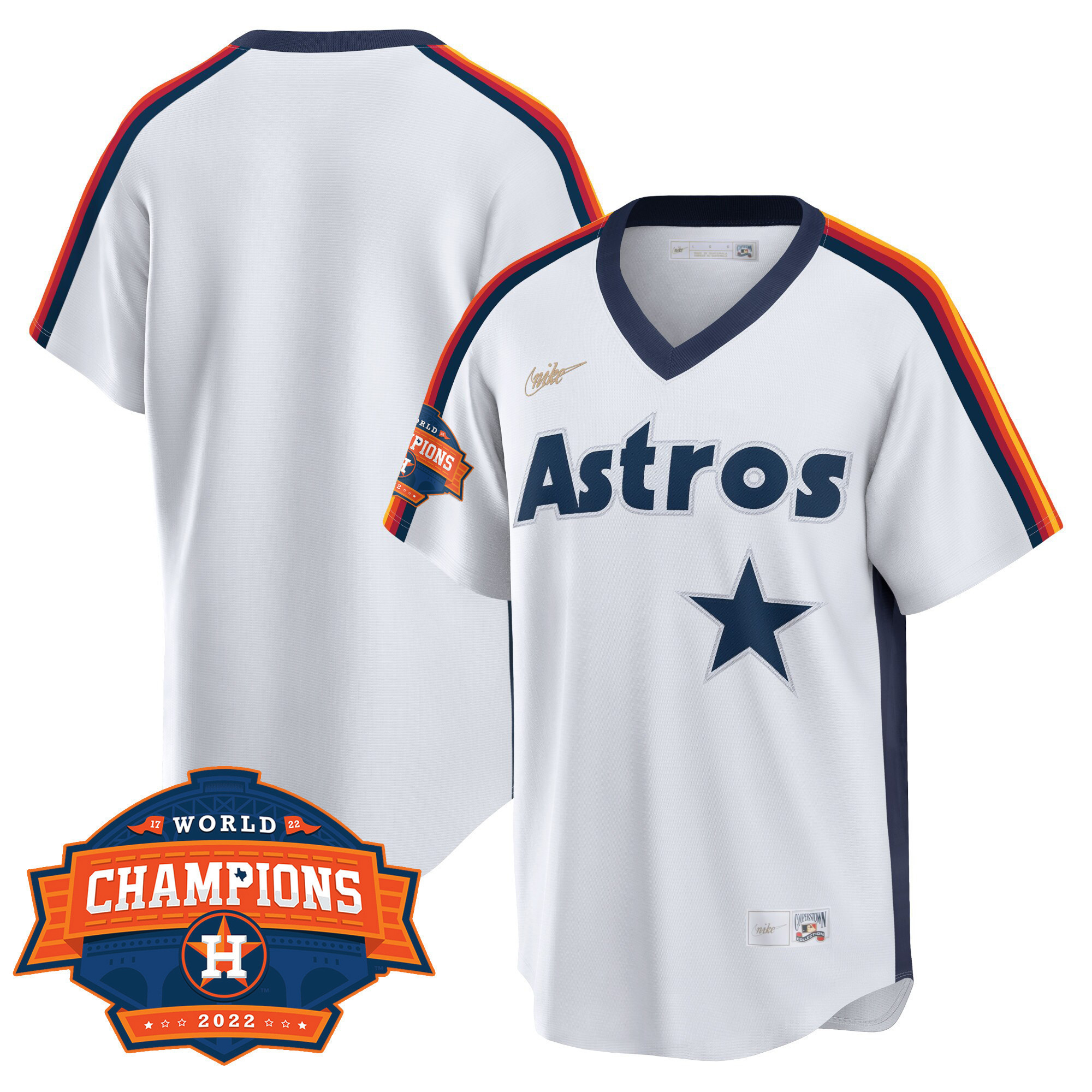 Team Houston Astros Home Cooperstown 2022 Champions Limited Player Jersey - All Stitched