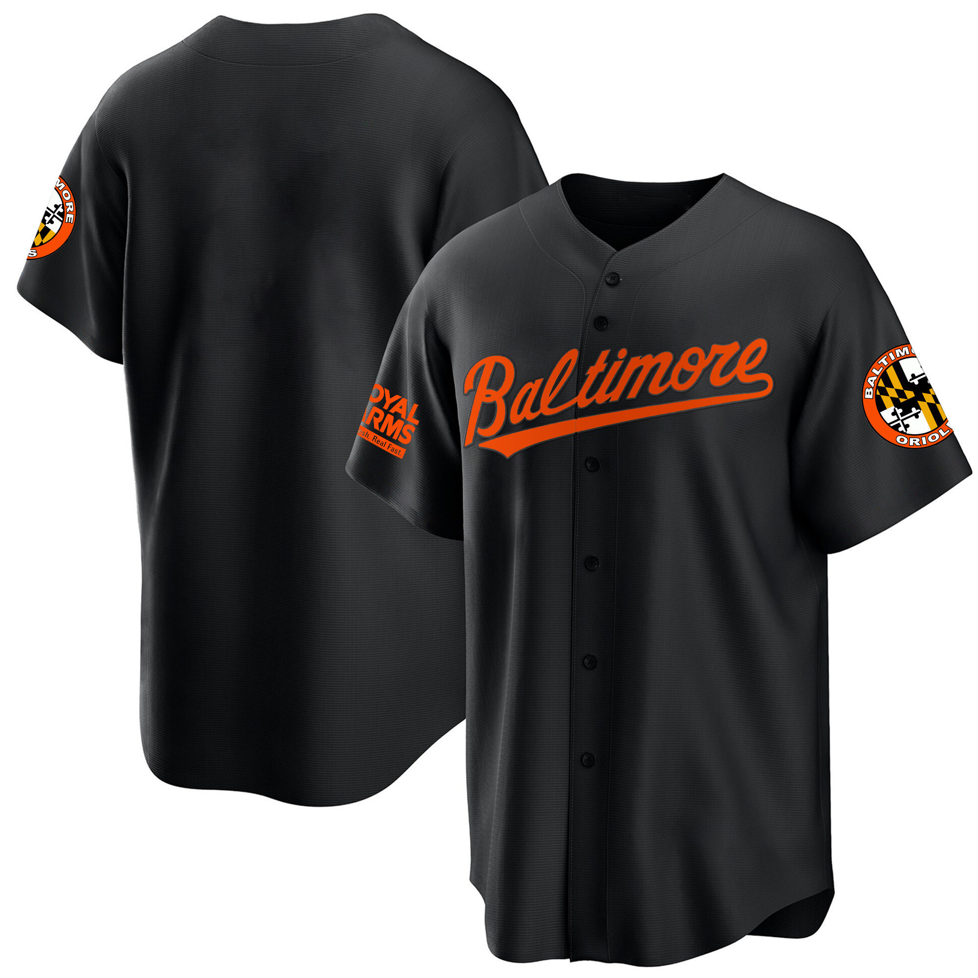 Team Men’s Baltimore Orioles 2023 Gold Cool Black Jersey - All Stitched