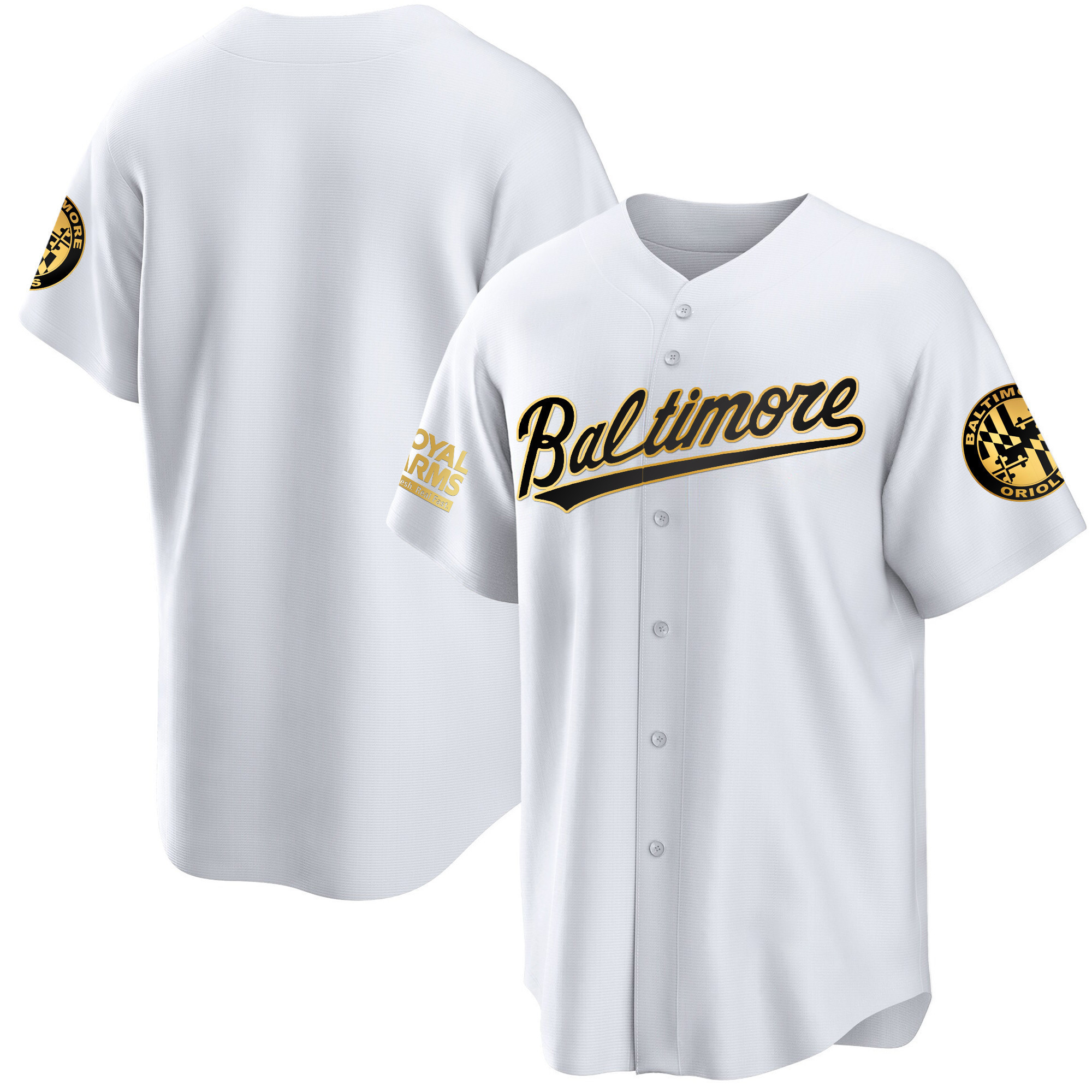 Team Men’s Baltimore Orioles 2023 Gold Cool White Gold Jersey - All Stitched