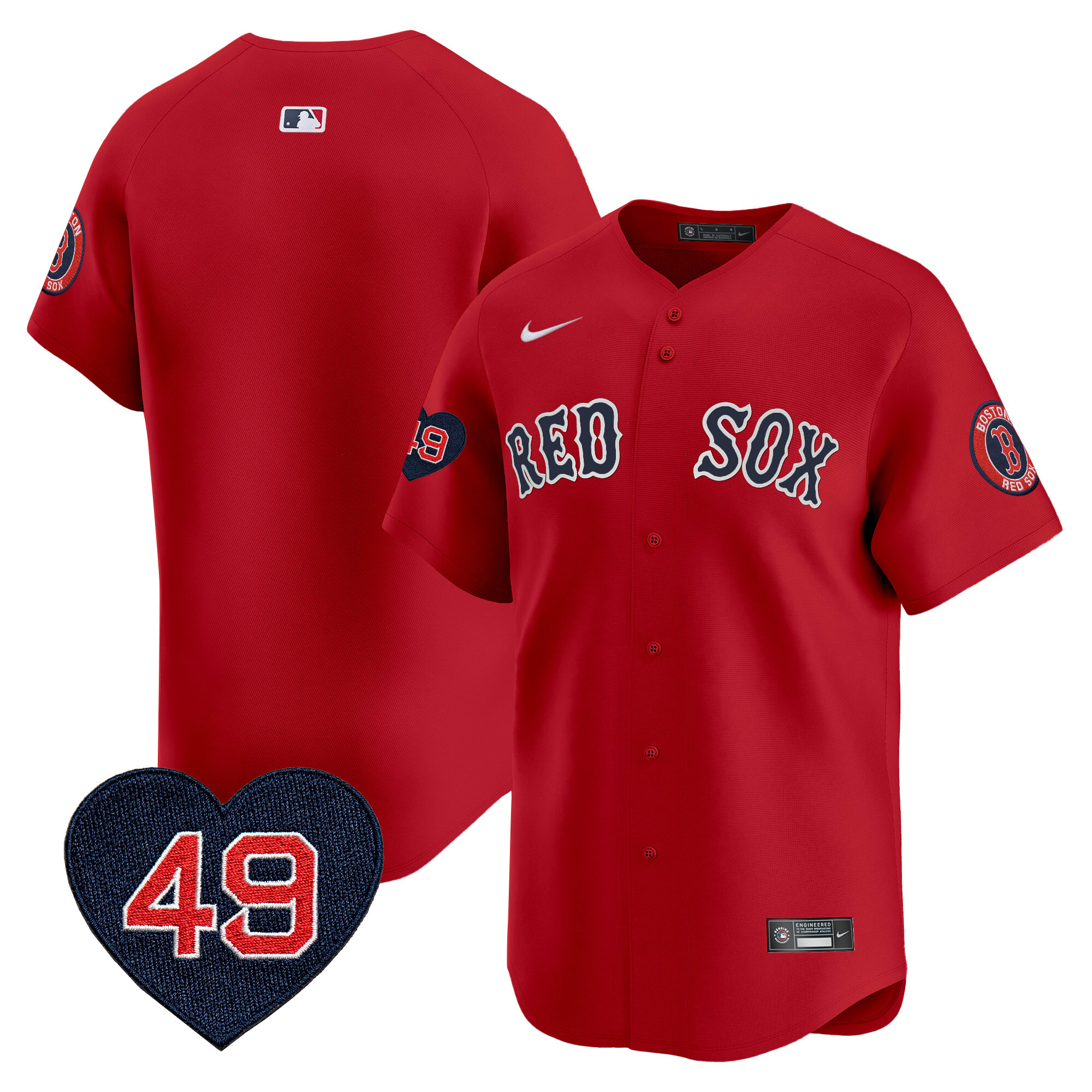 Team Men's Boston Red Sox Tim Wakefield Patch Vapor Premier Limited Jersey - All Stitched