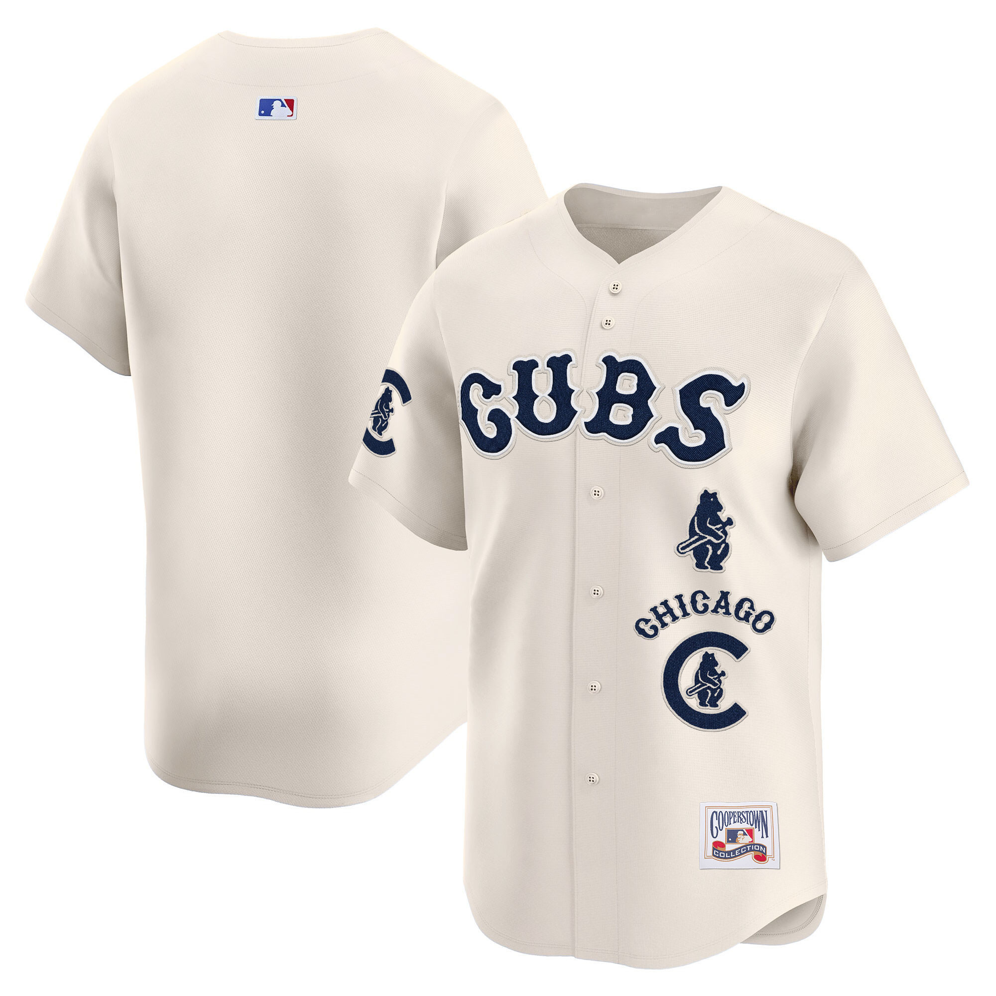 Team Men's Chicago Cubs Special Vapor Premier Limited Cream Jersey - All Stitched