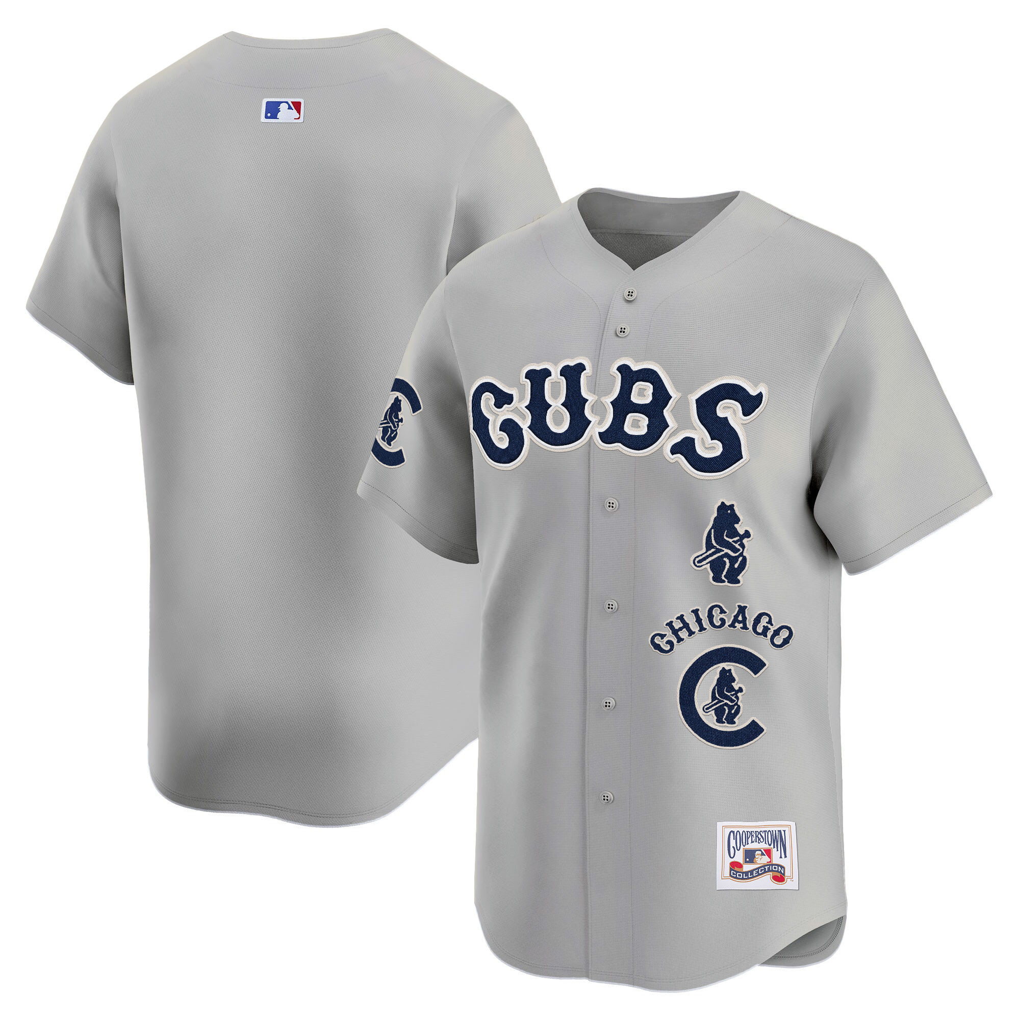 Team Men's Chicago Cubs Special Vapor Premier Limited Gray Road Jersey - All Stitched