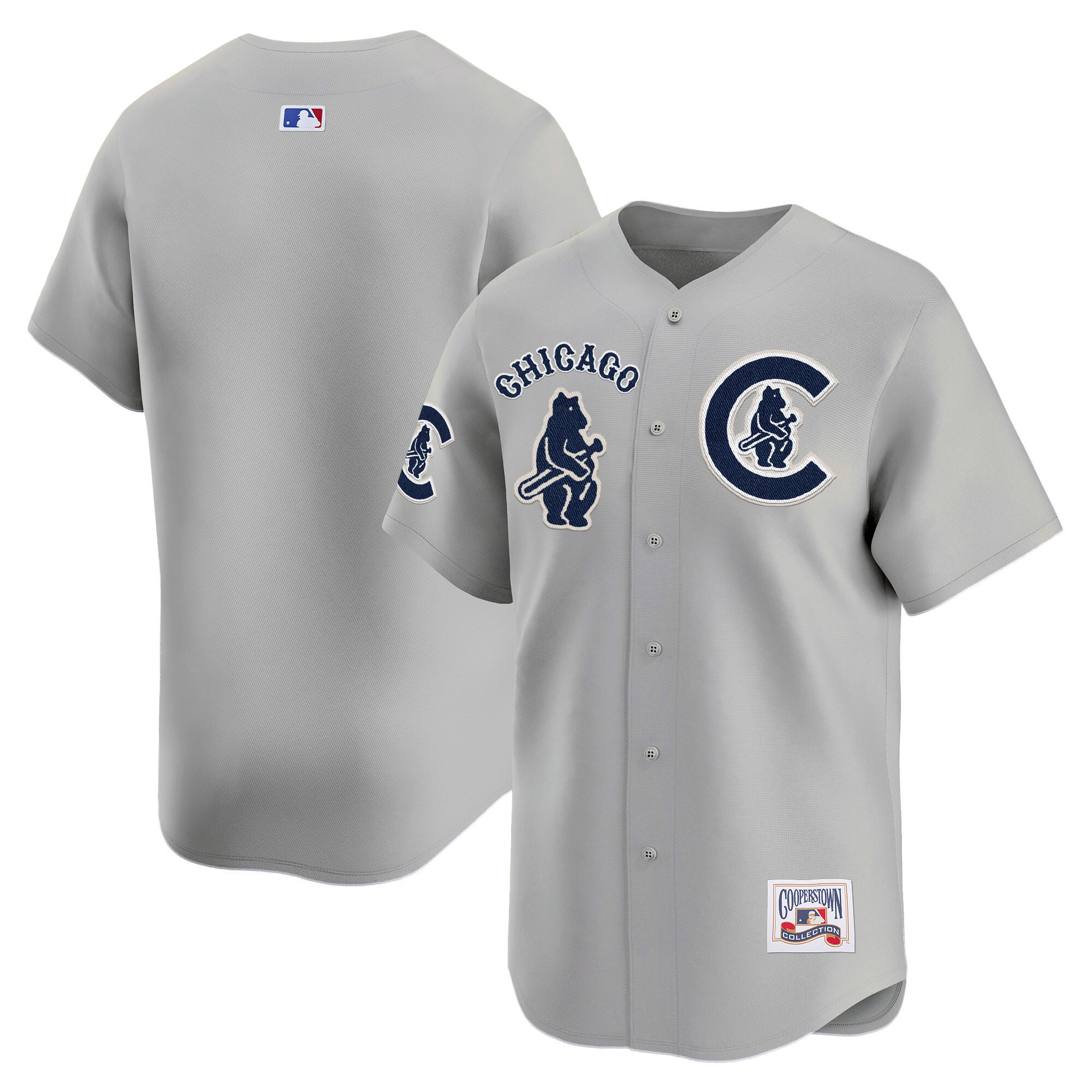 Team Men's Chicago Cubs Special Vapor Premier Limited V2 Gray Road Jersey - All Stitched