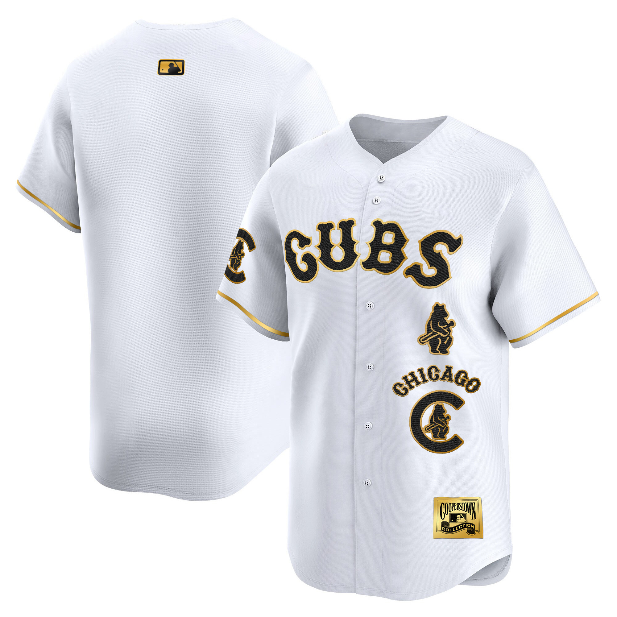 Team Men's Chicago Cubs Special Vapor Premier Limited White Gold Jersey - All Stitched