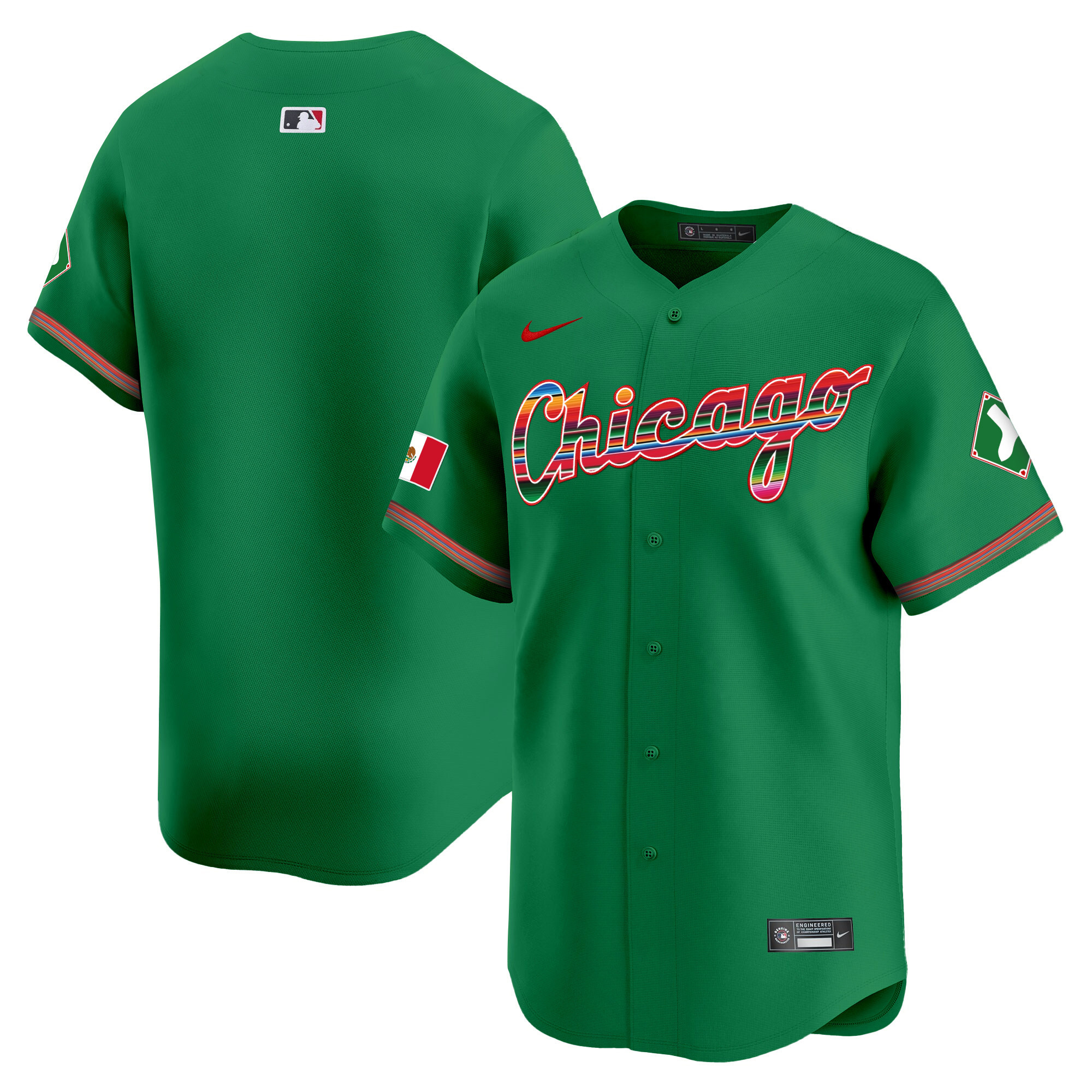 Team Men's Chicago White Sox Mexico Vapor Premier Limited V3 Green Jersey - All Stitched