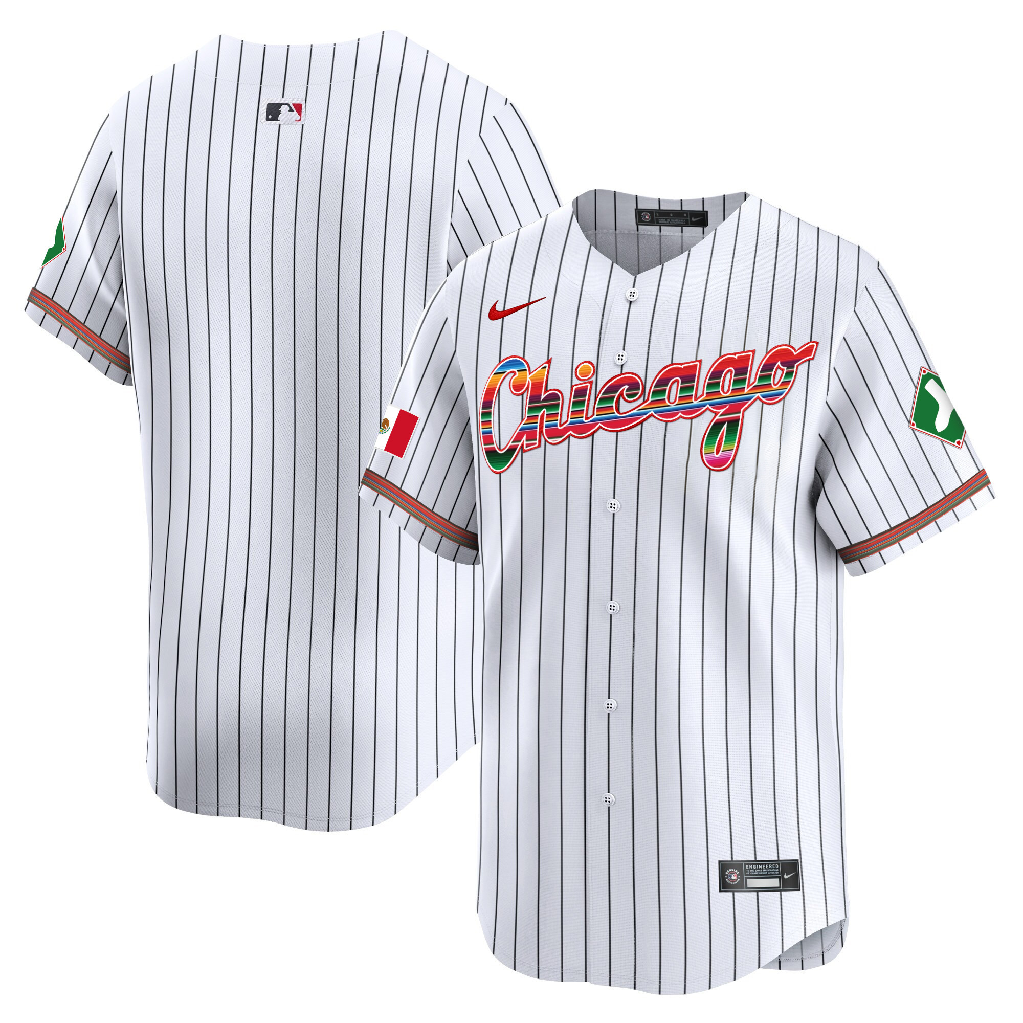 Team Men's Chicago White Sox Mexico Vapor Premier Limited V3 Stripe Jersey - All Stitched