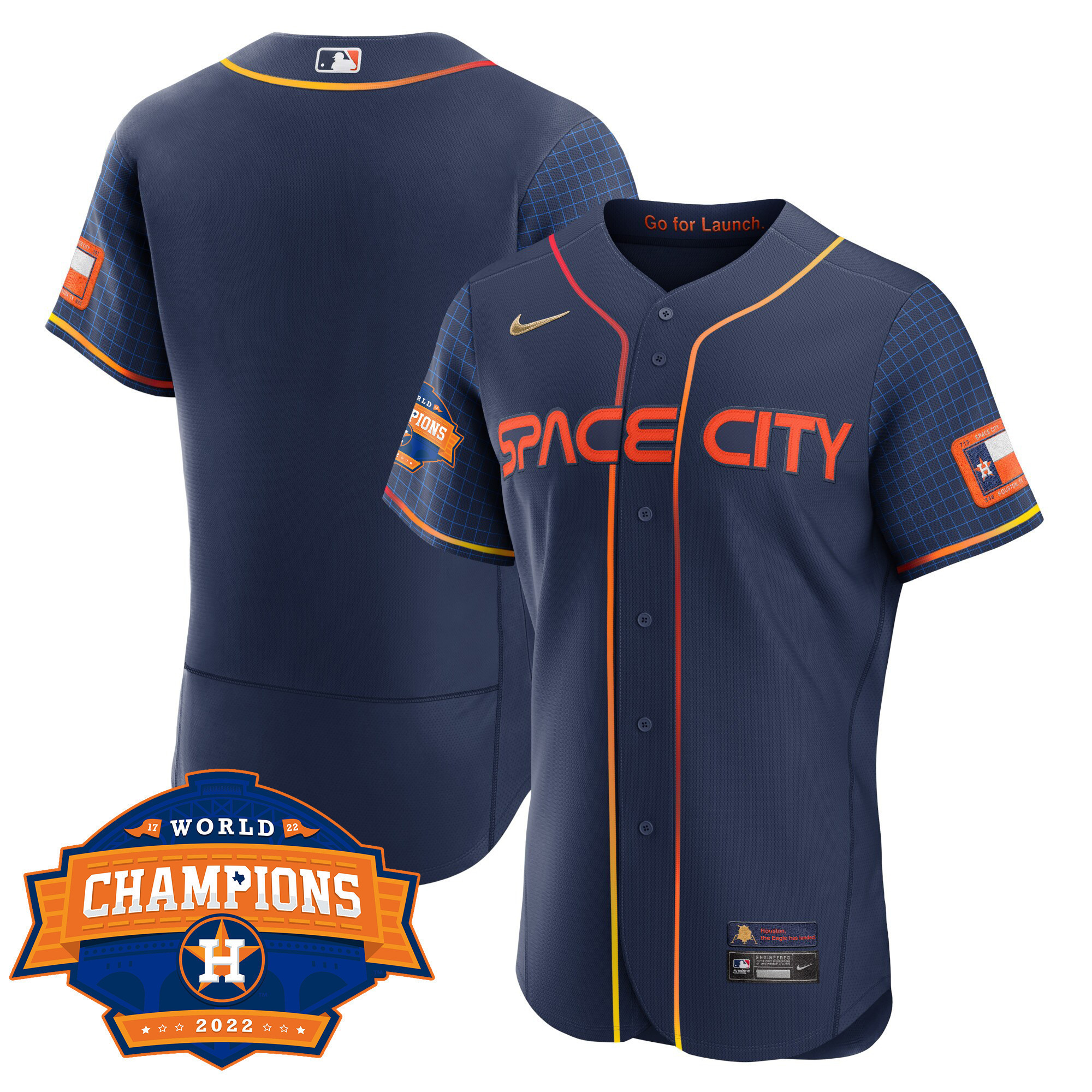 Team Men's Houston Astros 2022 Champions Limited Flex Space City Jersey - All Stitched