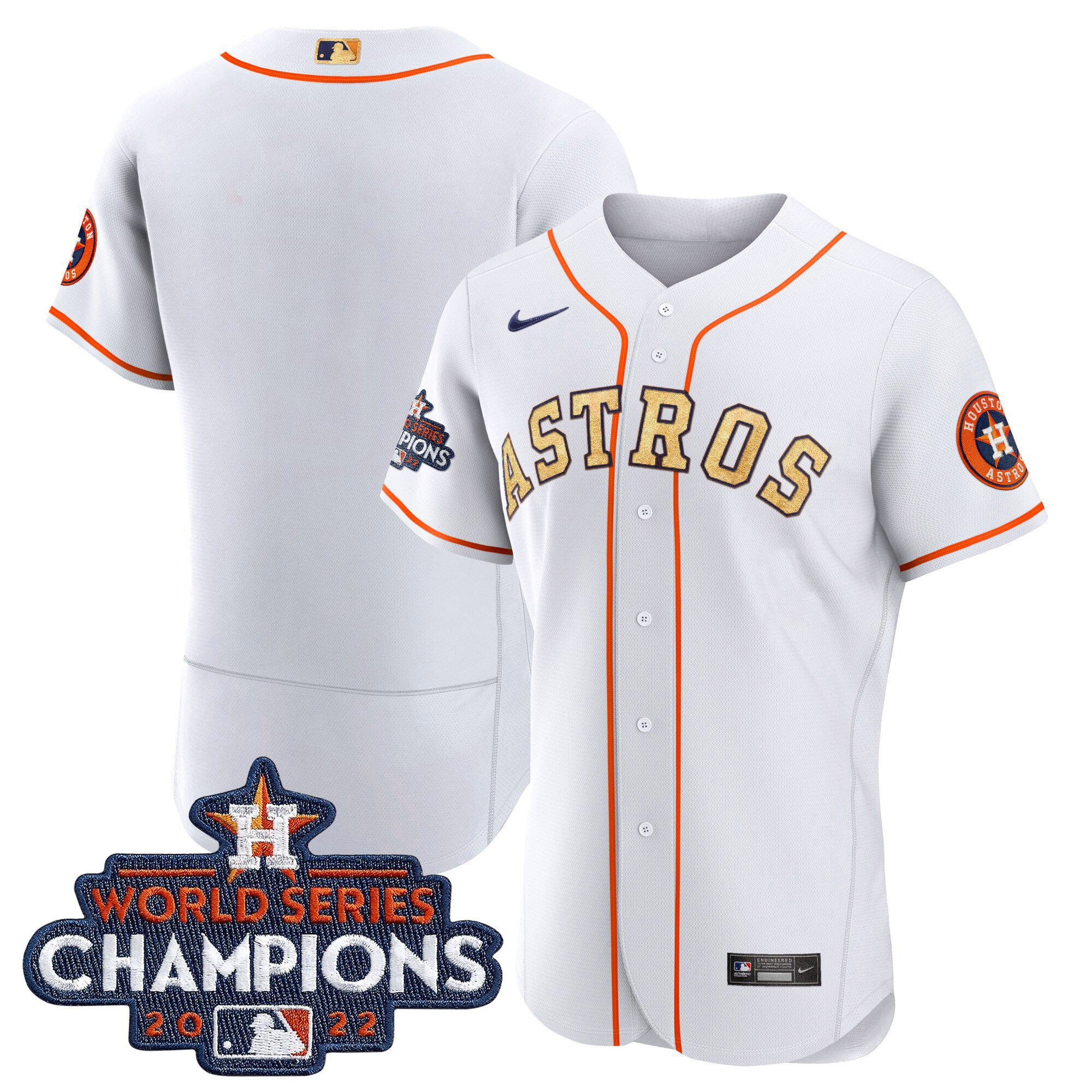 Team Men's Houston Astros 2022 World Series Champions Color Rush Flex White Jersey - All Stitched