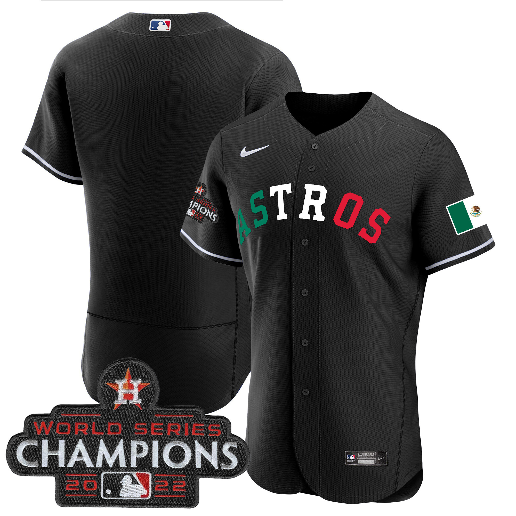 Team Men's Houston Astros 2023 Mexico Flex Base Jersey - All Stitched