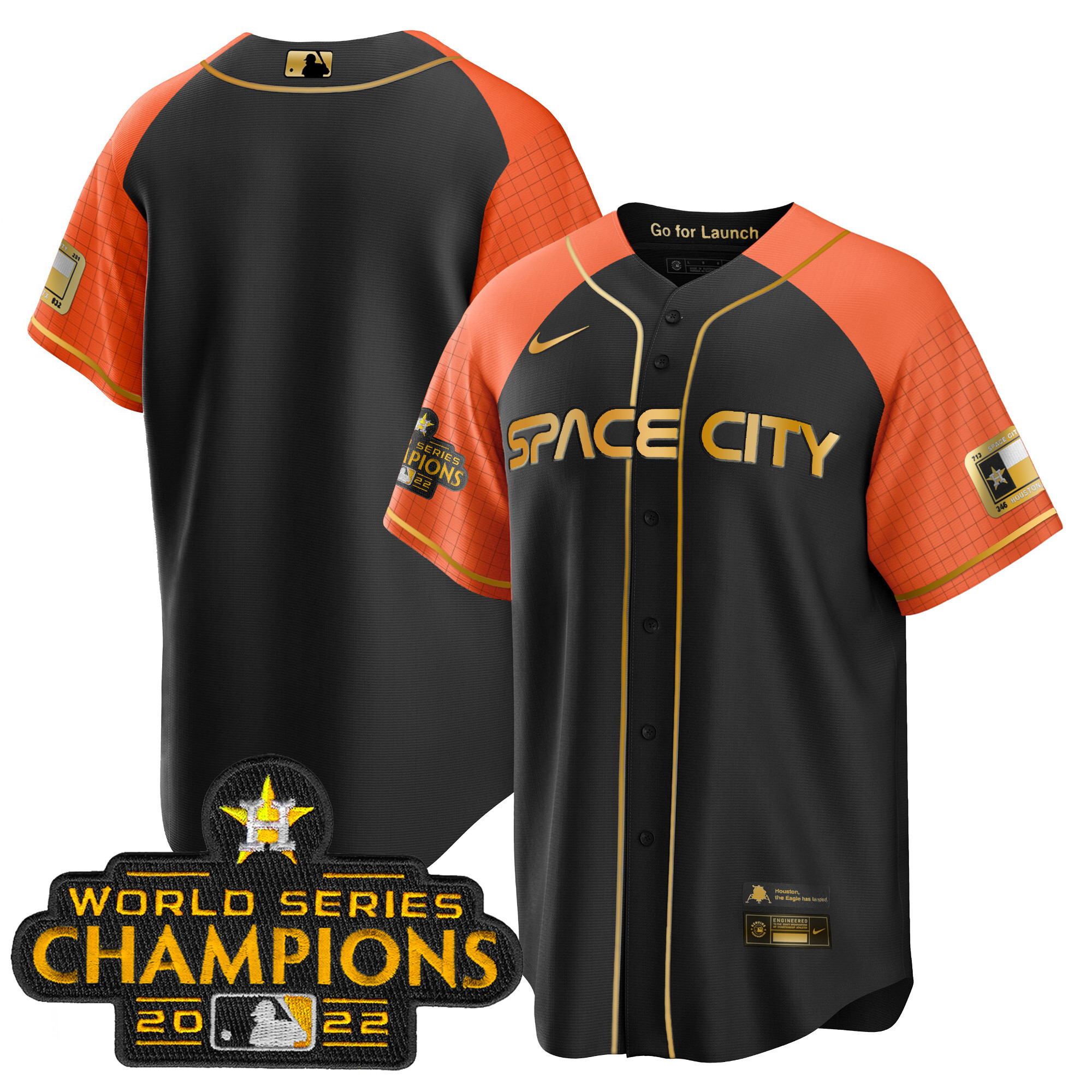 Team Men's Houston Astros 2023 Space City Champions Cool Alternate Jersey - All Stitched