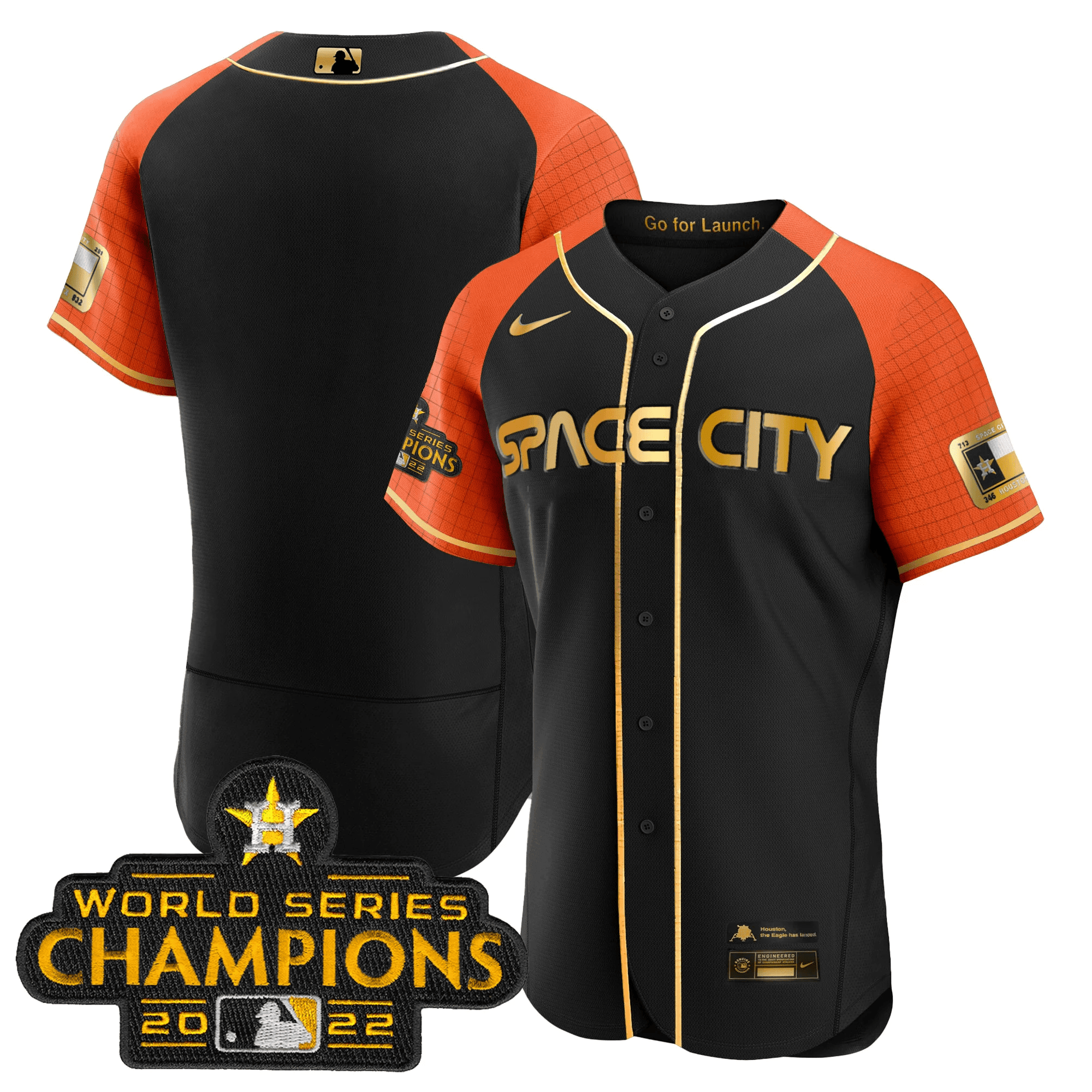 Team Men's Houston Astros 2023 Space City Champions Flex Alternate Jersey - All Stitched