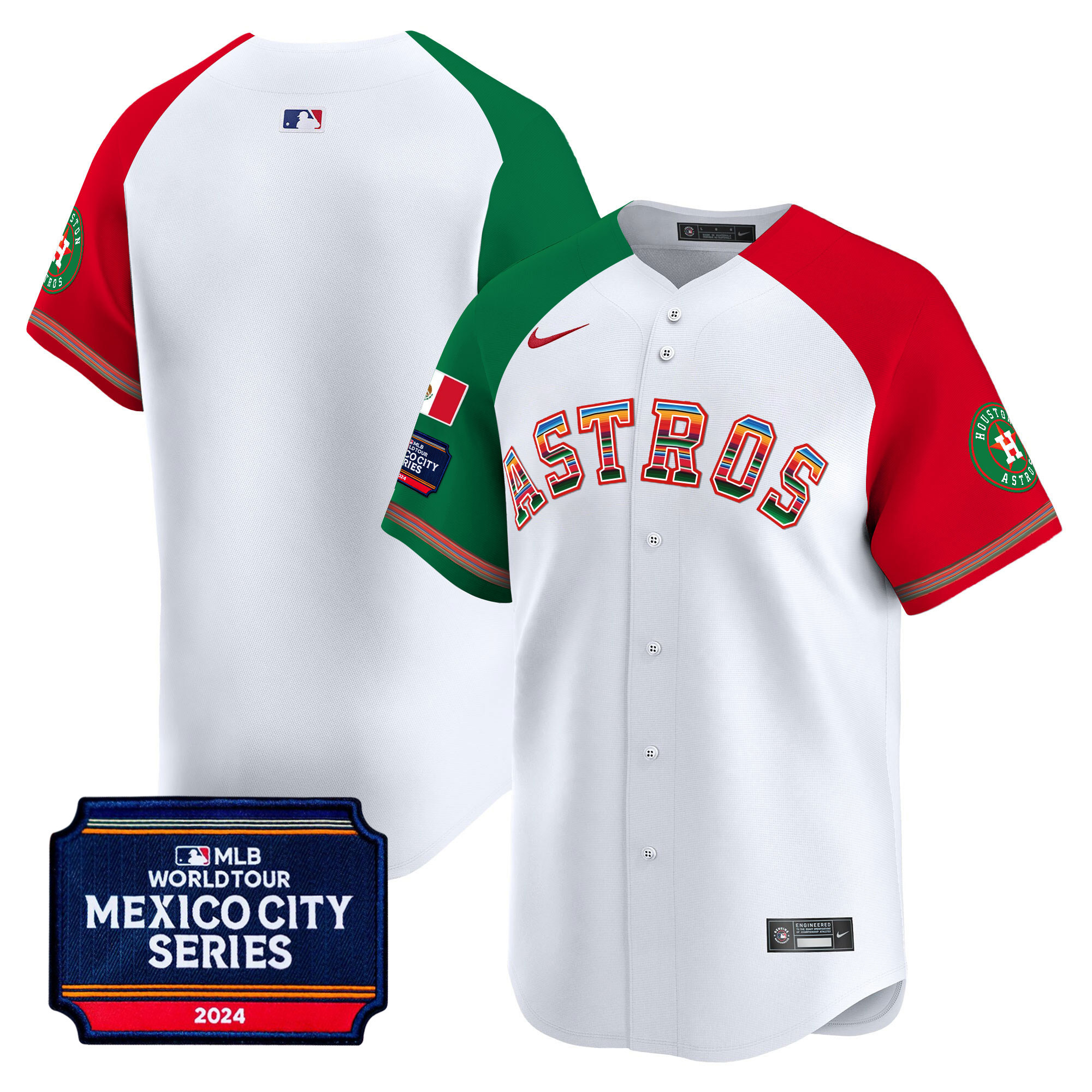 Team Men's Houston Astros 2024 Mexico City Series Patch Vapor Premier Limited Alternate Jersey - All Stitched