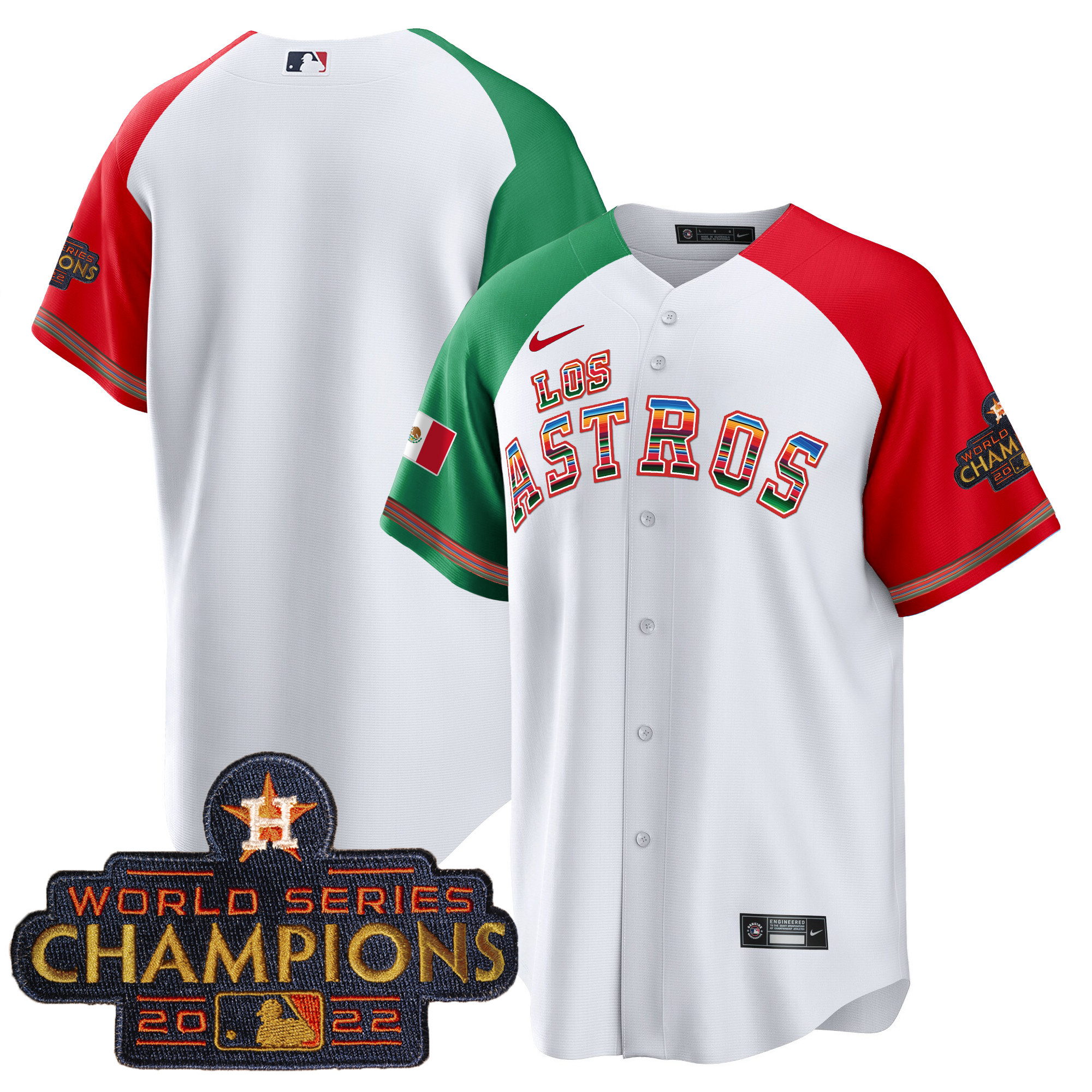Team Men's Houston Astros Los Houston Astros Mexico Alternate Jersey - All Stitched