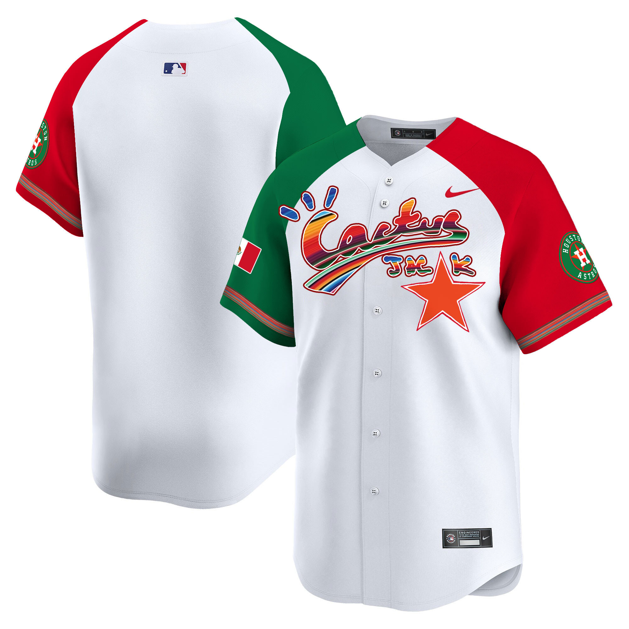 Team Men's Houston Astros Mexico Cactus Jack Vapor Premier Limited Alternate Jersey - All Stitched