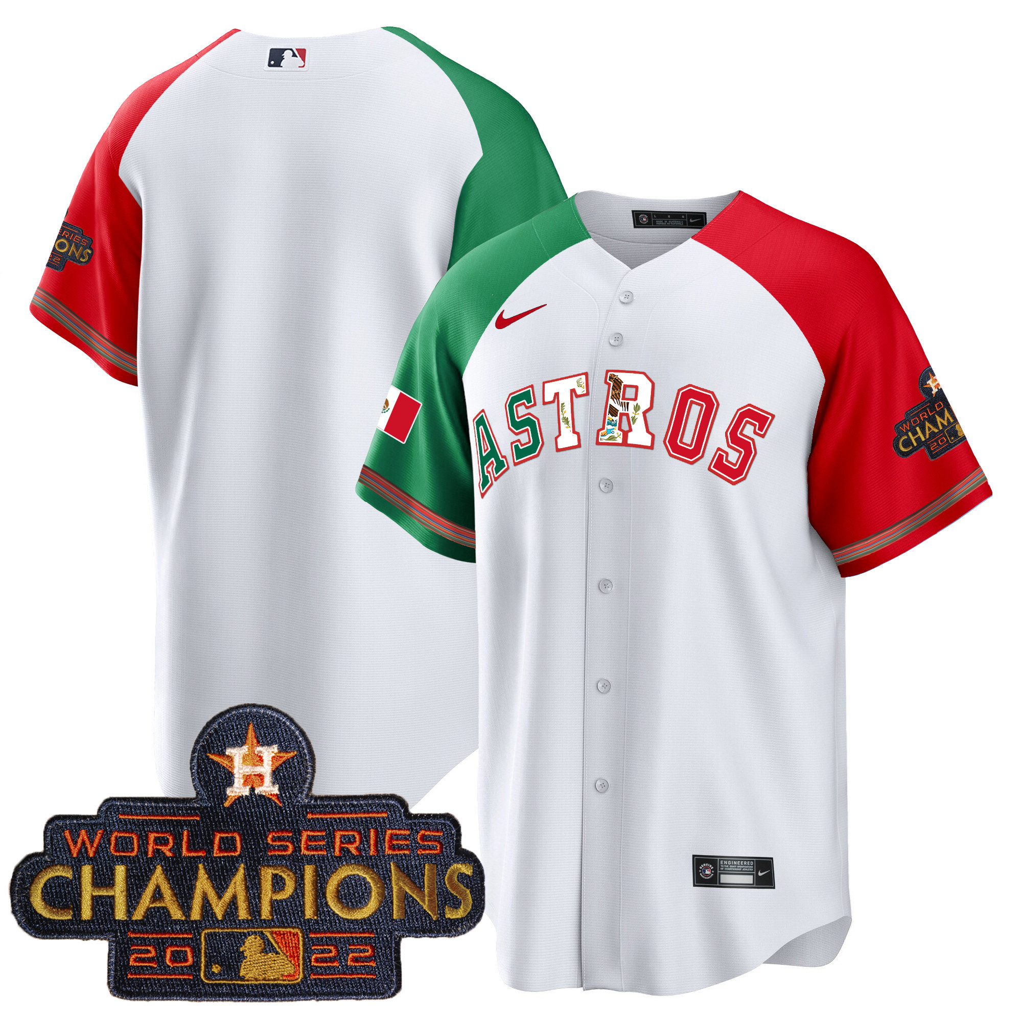 Team Men's Houston Astros Mexico Cool Base Limited V3 Alternate Jersey - All Stitched