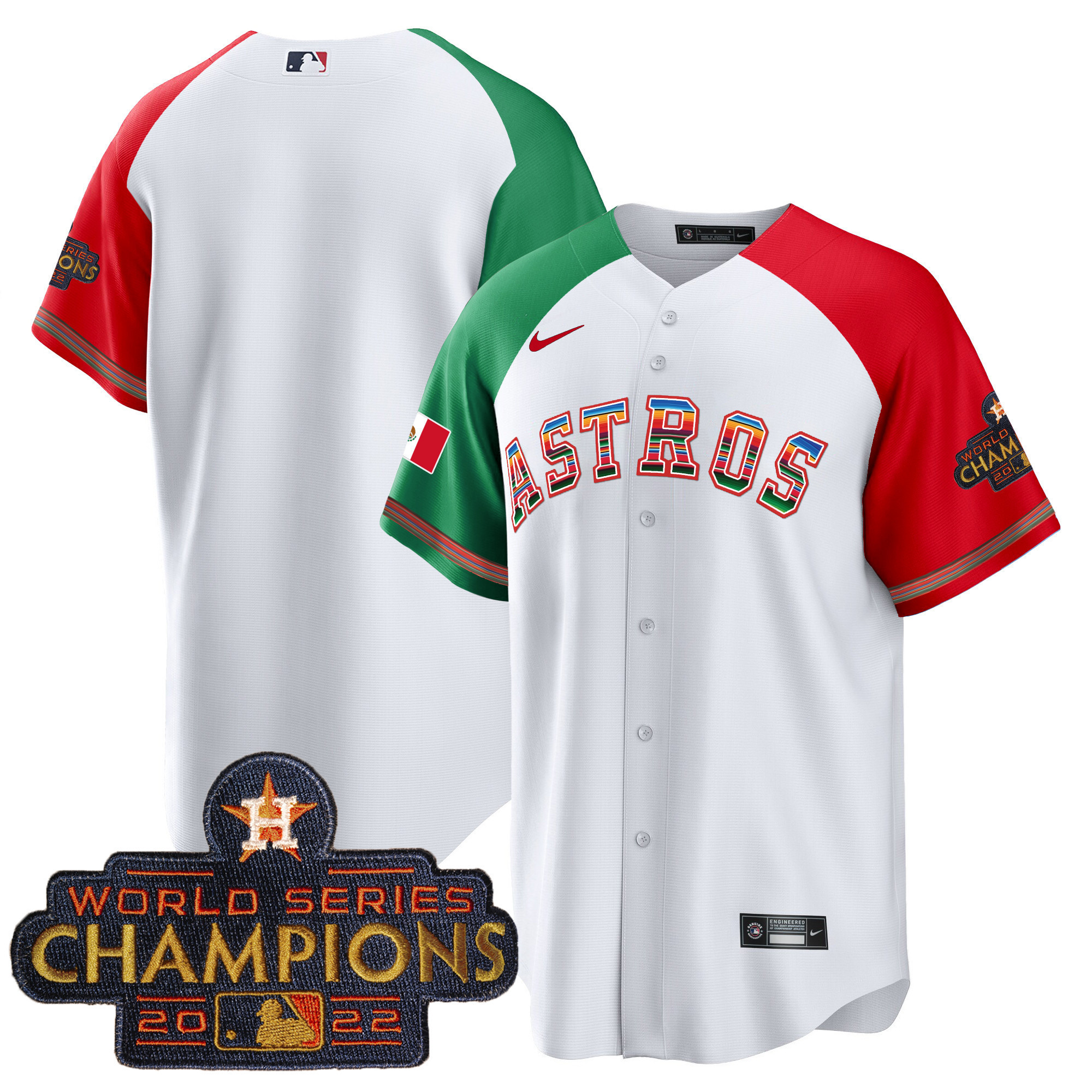 Team Men's Houston Astros Mexico Hispanic Heritage Alternate Jersey - All Stitched