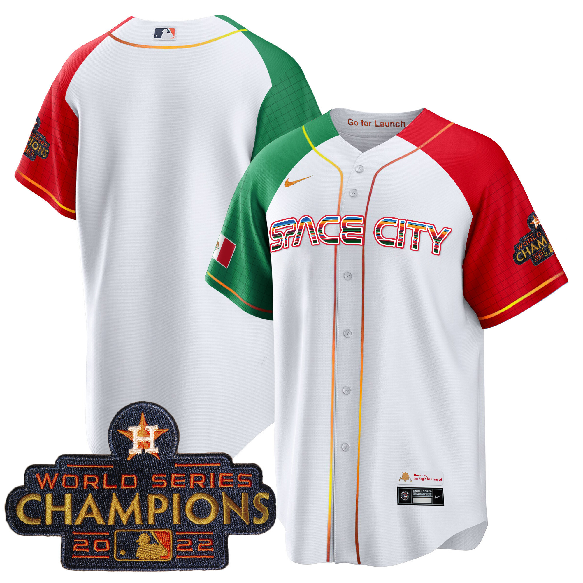 Team Men's Houston Astros Space City Mexico Cool Base Alternate Jersey - All Stitched