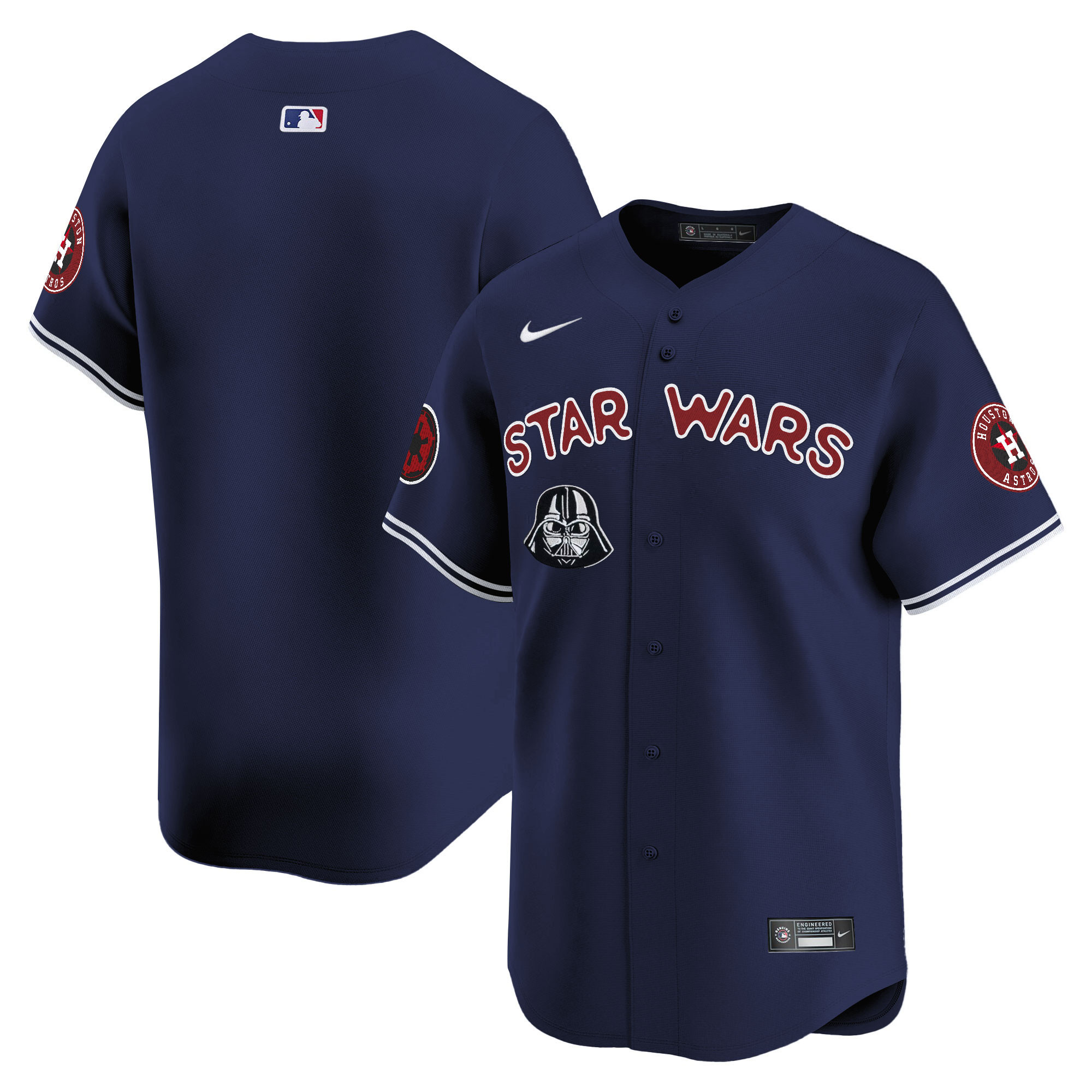 Team Men's Houston Astros SW Vapor Premier Limited Navy Jersey - All Stitched